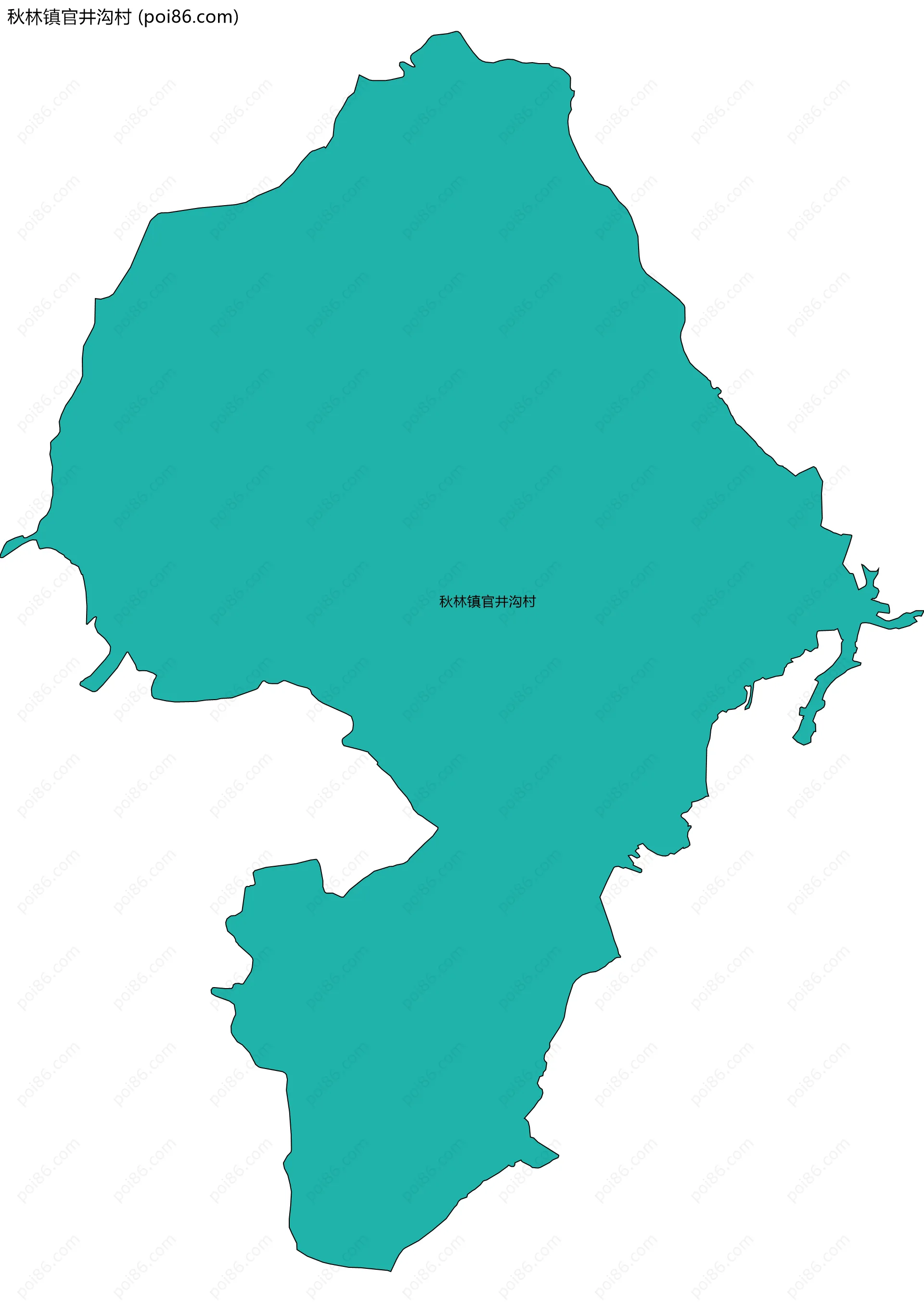 秋林镇官井沟村边界地图