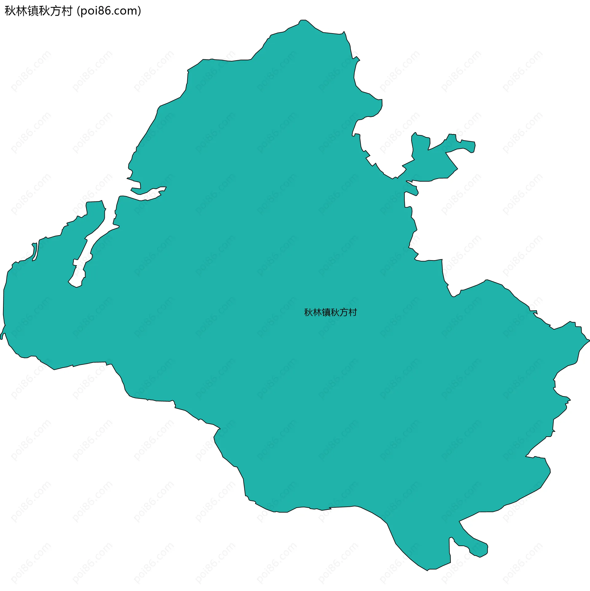 秋林镇秋方村边界地图