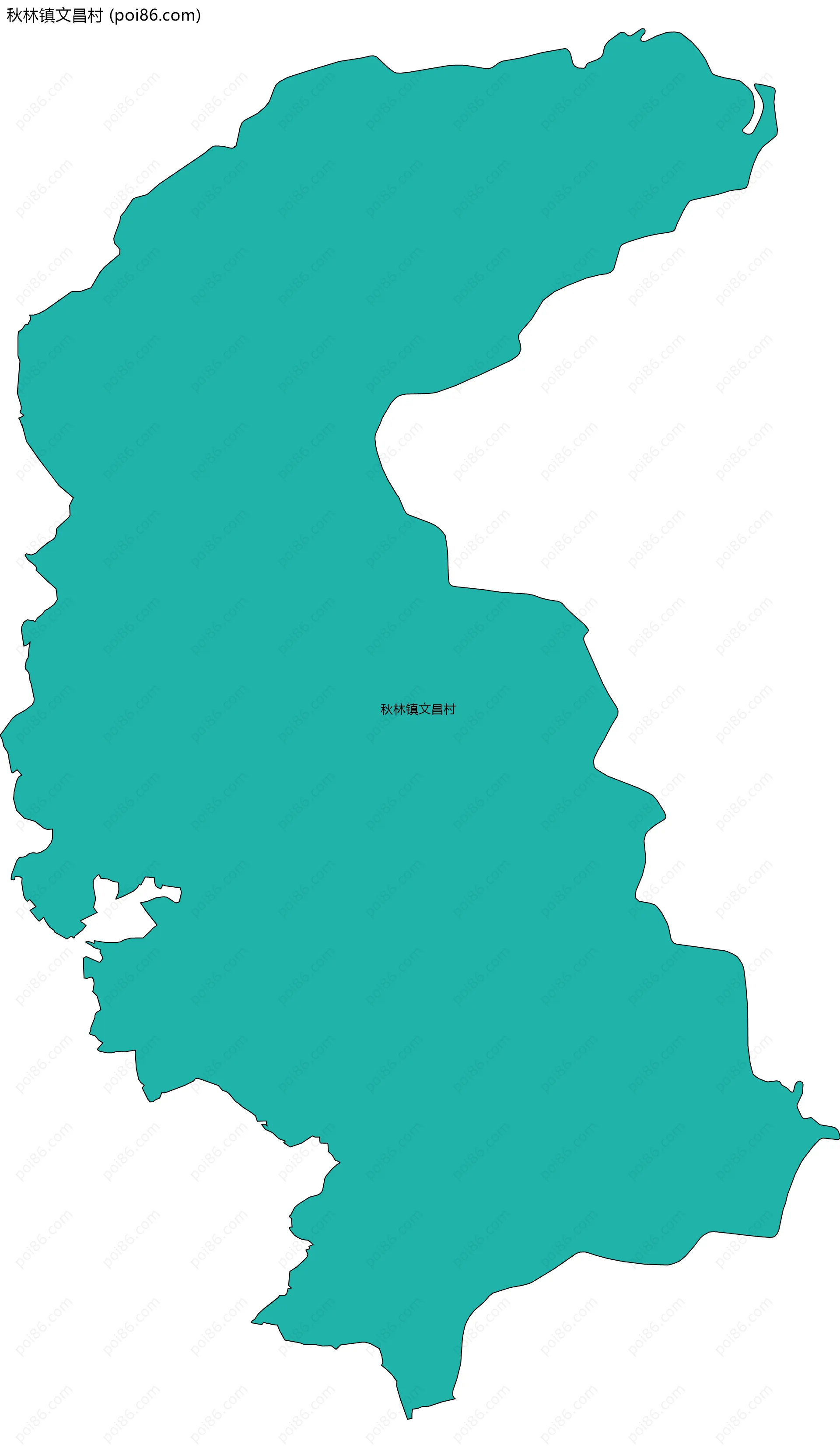 秋林镇文昌村边界地图