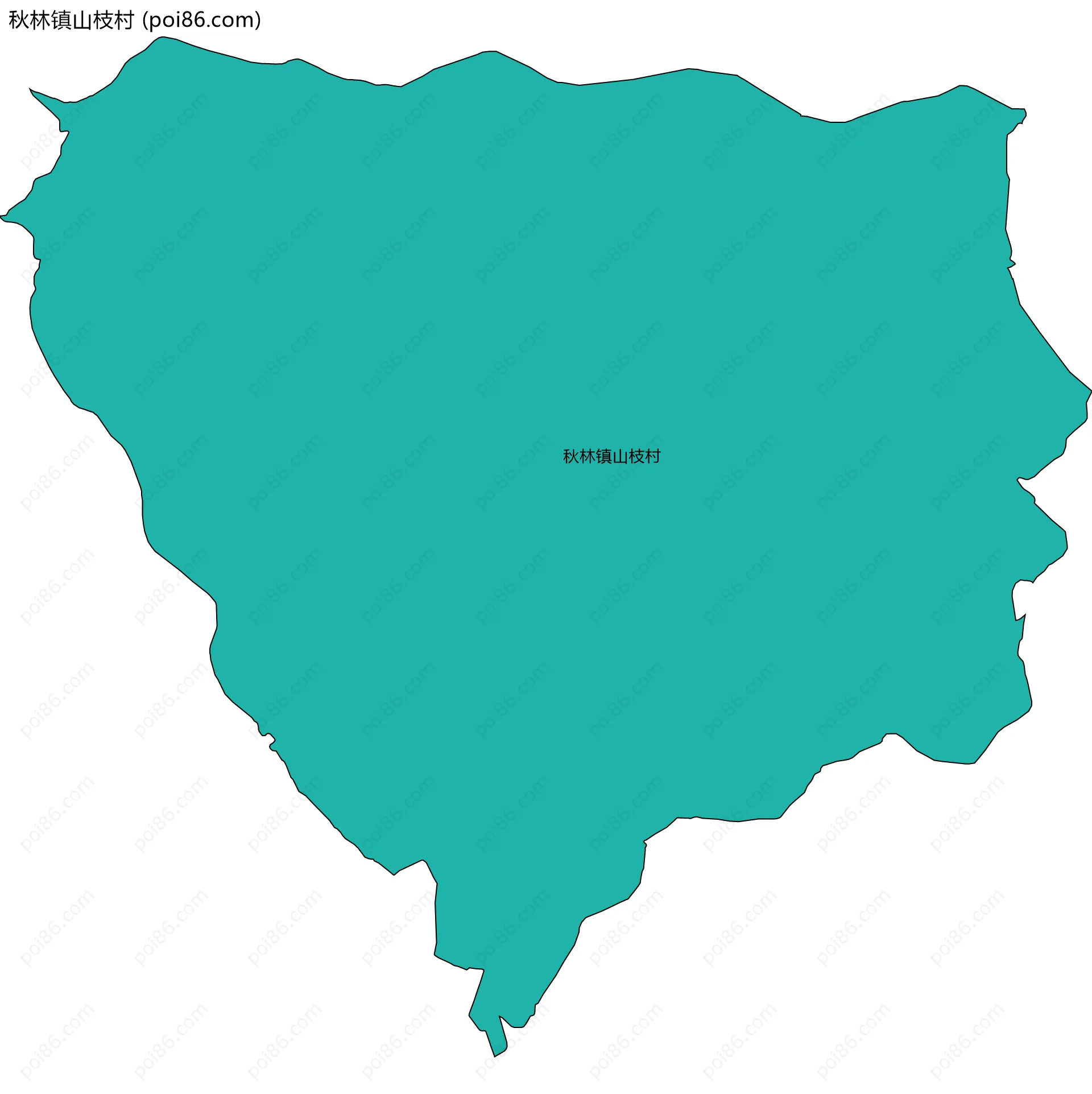 秋林镇山枝村边界地图