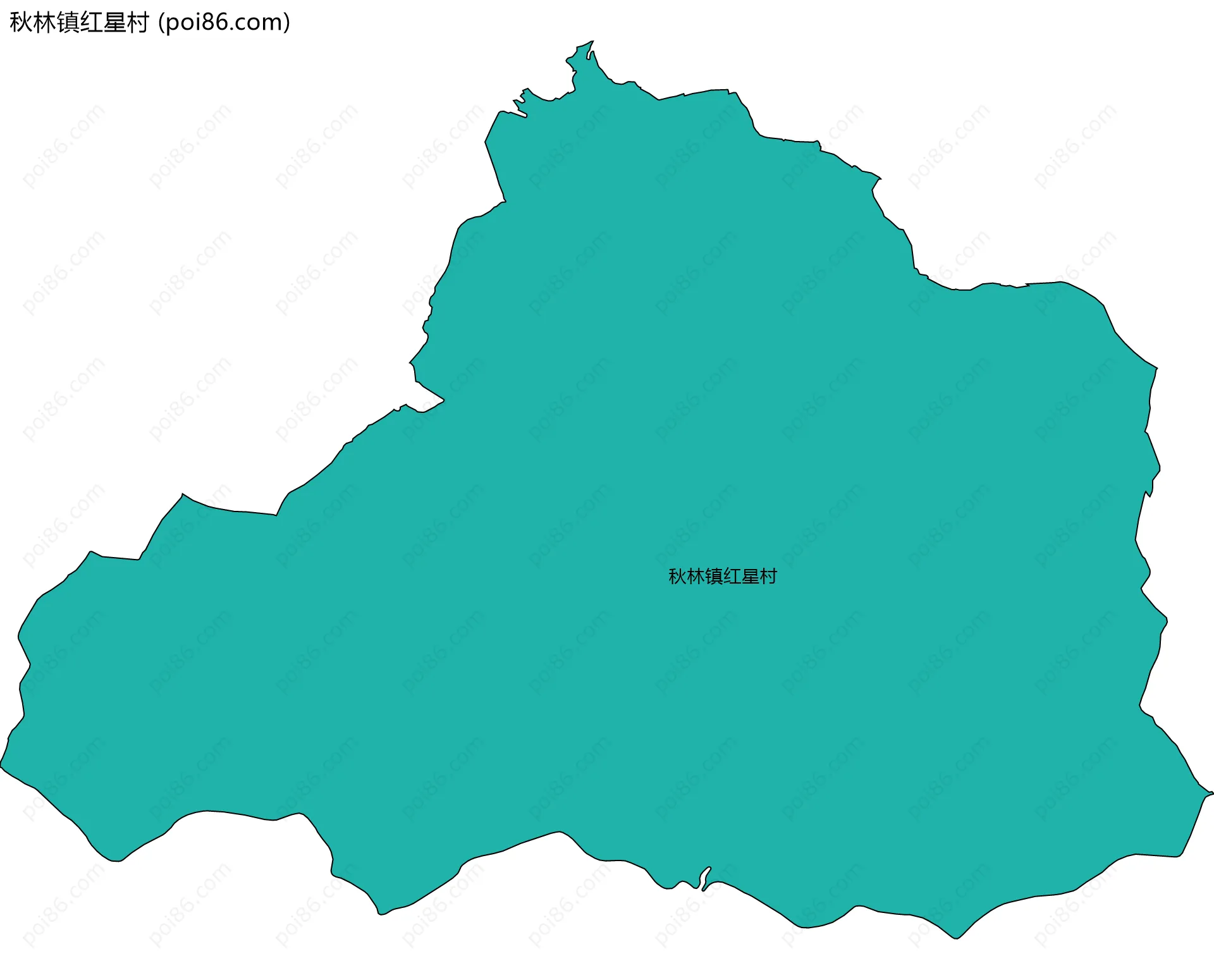 秋林镇红星村边界地图