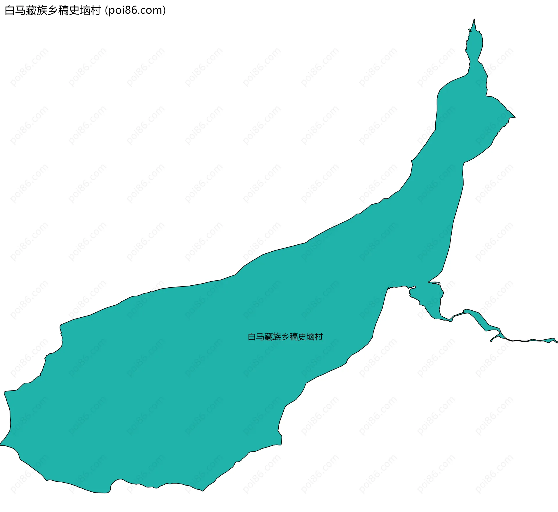 白马藏族乡稿史垴村边界地图