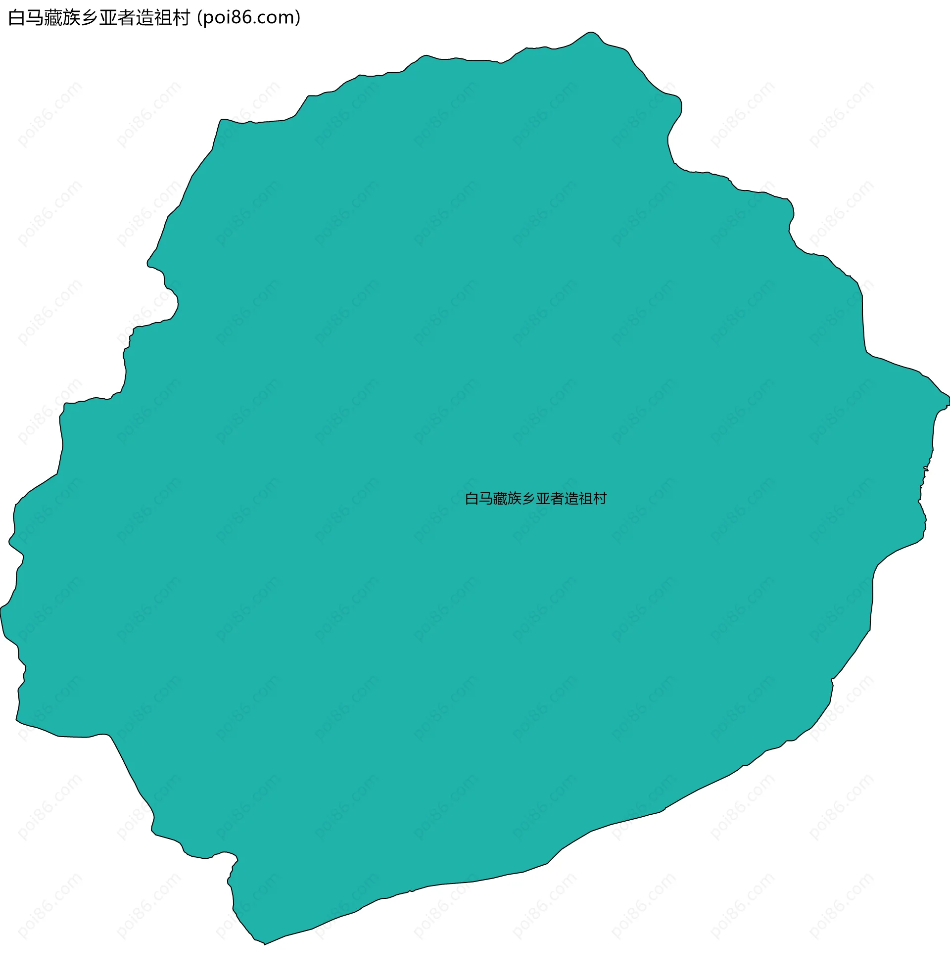 白马藏族乡亚者造祖村边界地图
