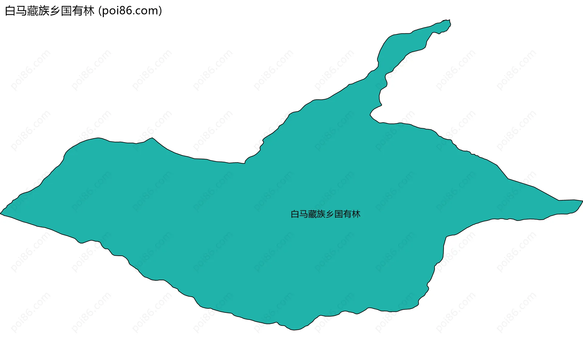 白马藏族乡国有林边界地图