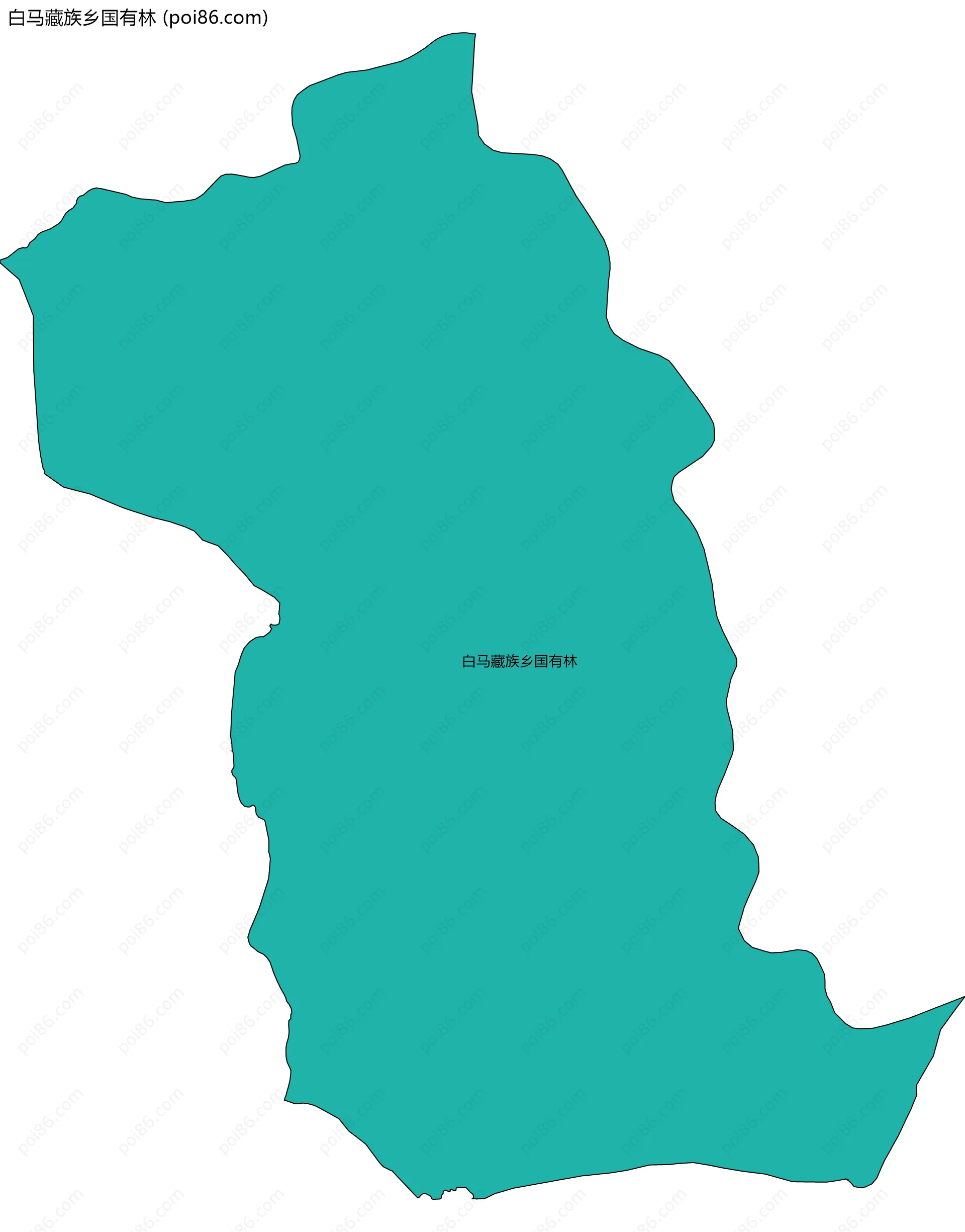 白马藏族乡国有林边界地图