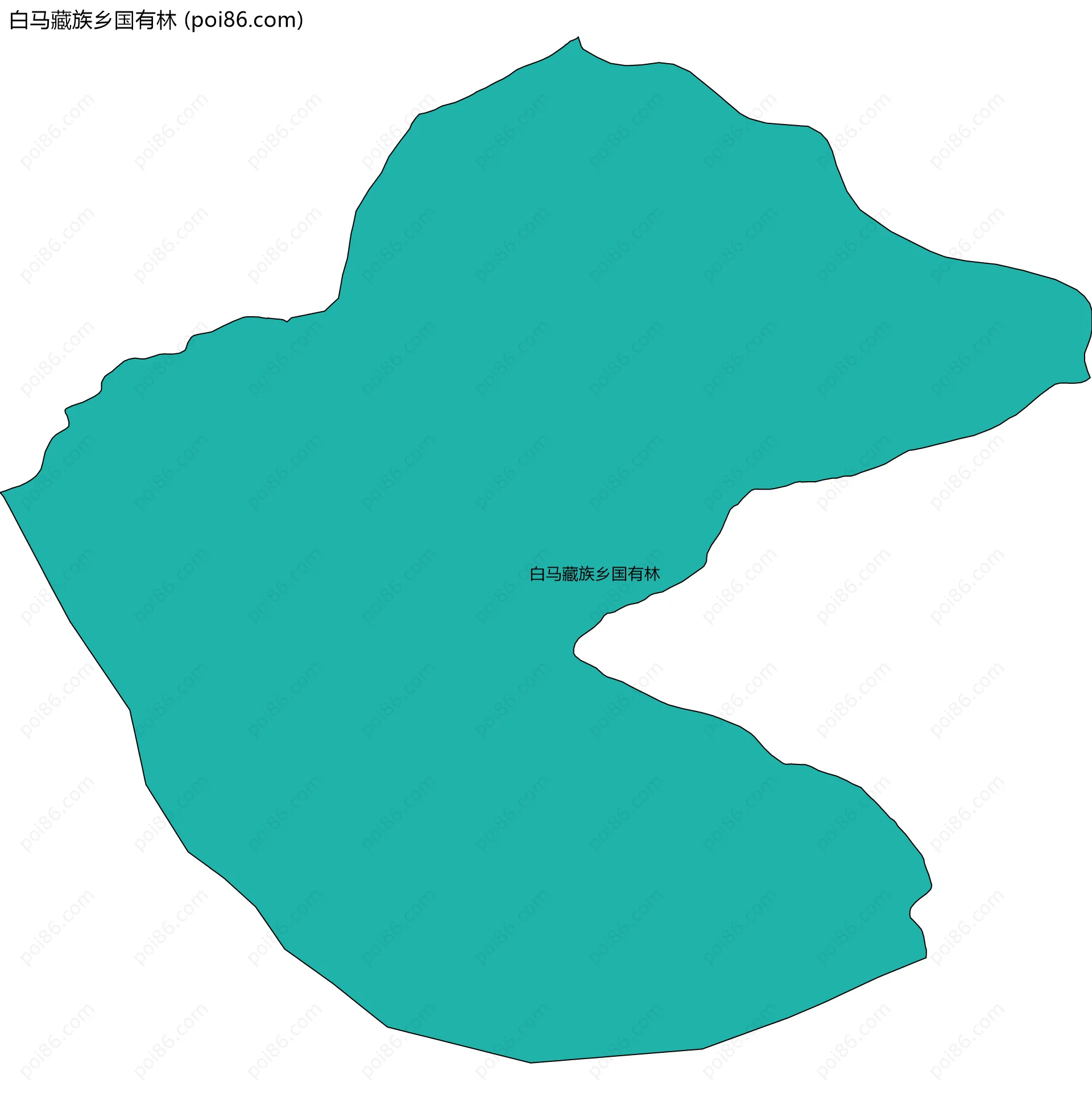 白马藏族乡国有林边界地图