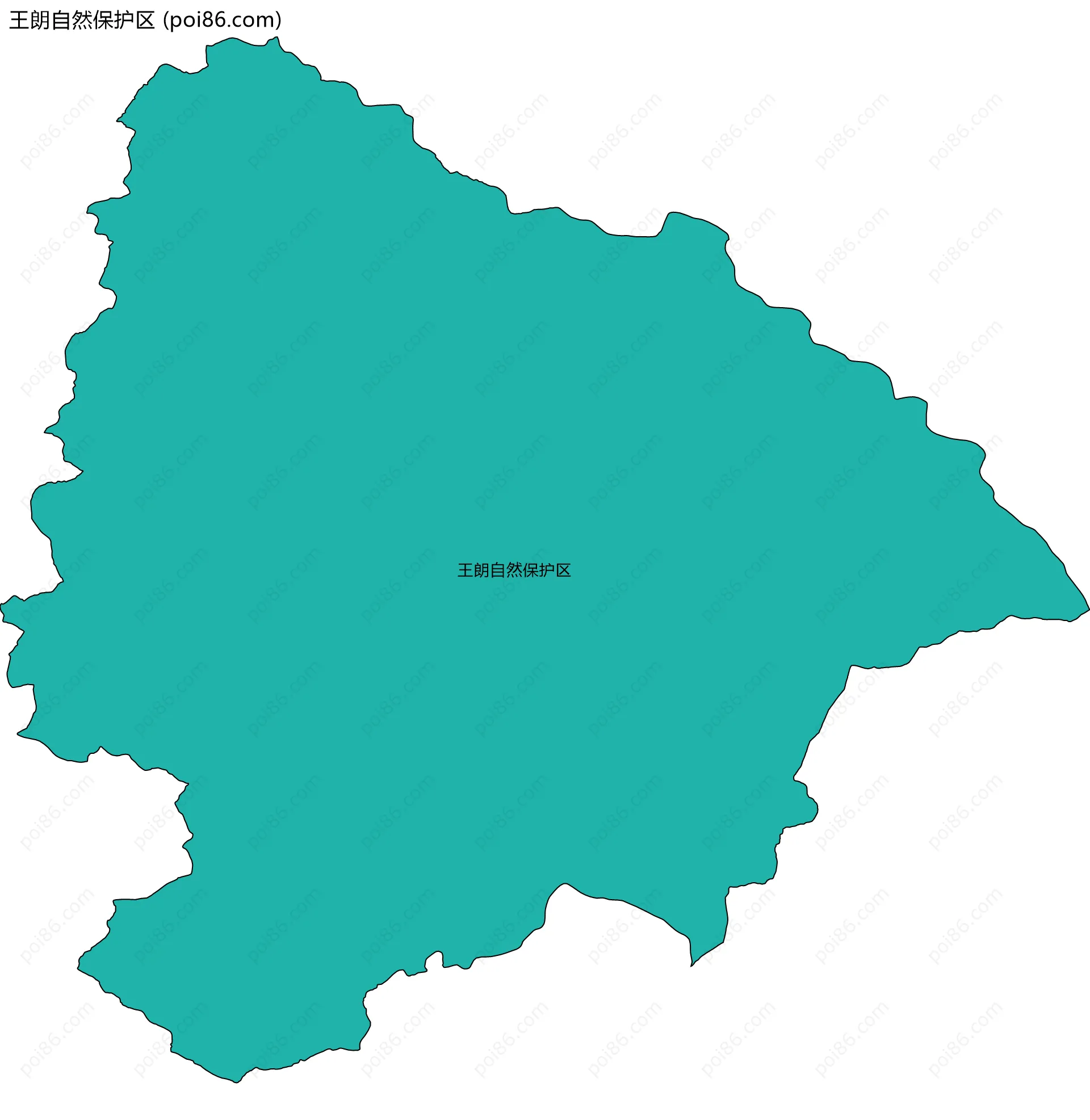 王朗自然保护区边界地图