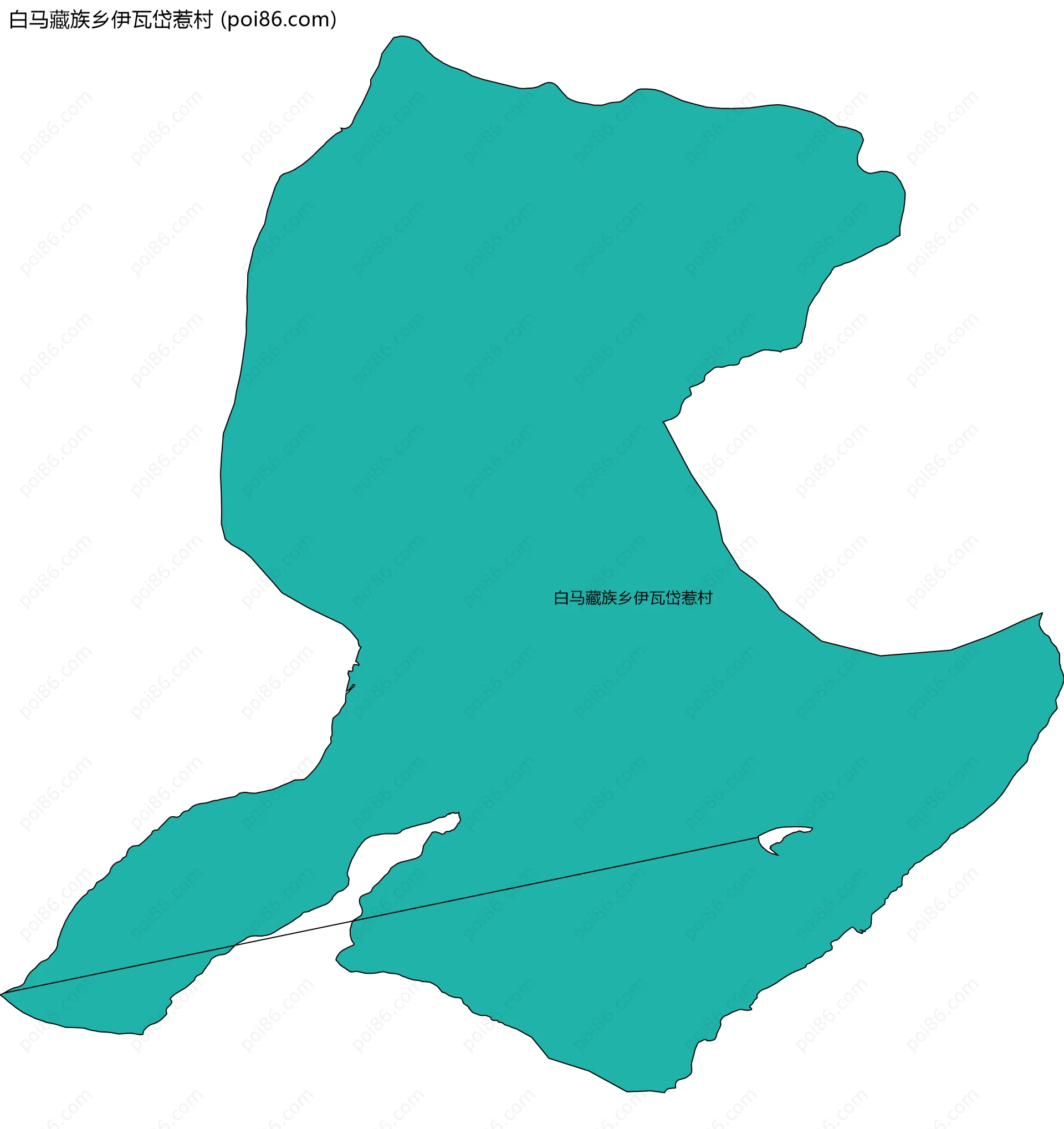 白马藏族乡伊瓦岱惹村边界地图