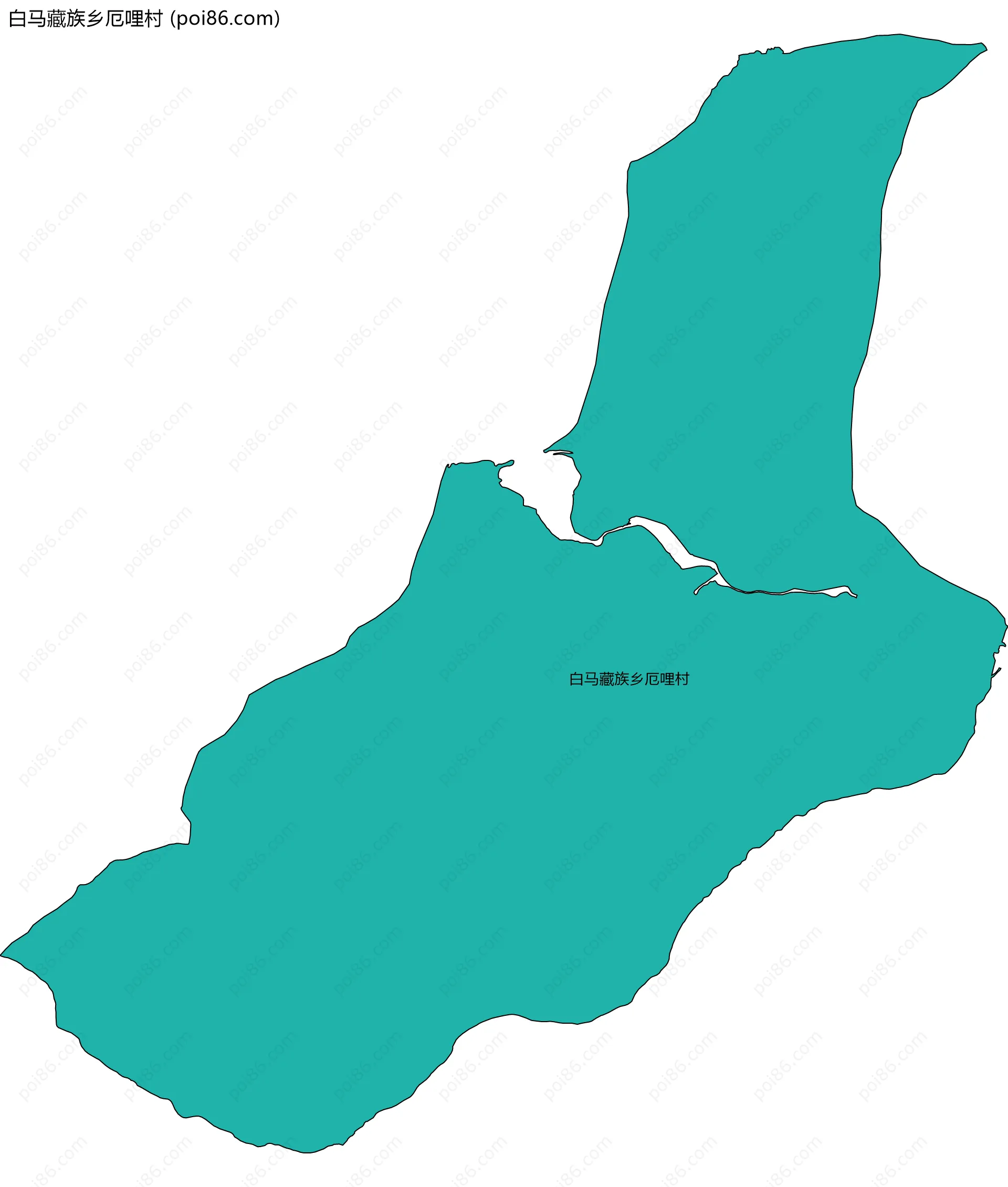 白马藏族乡厄哩村边界地图