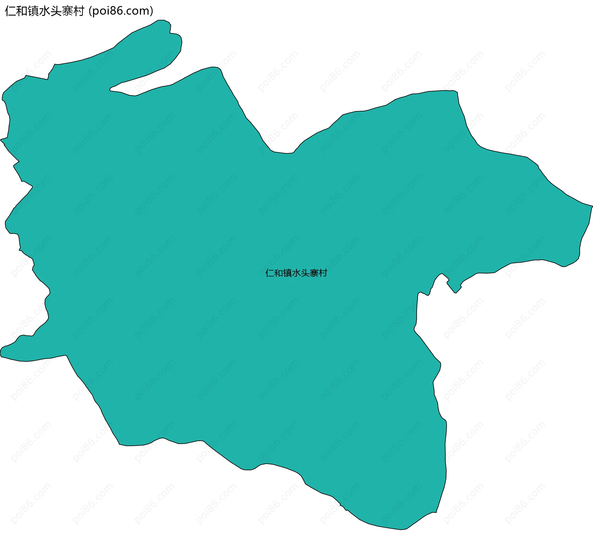 仁和镇水头寨村边界地图
