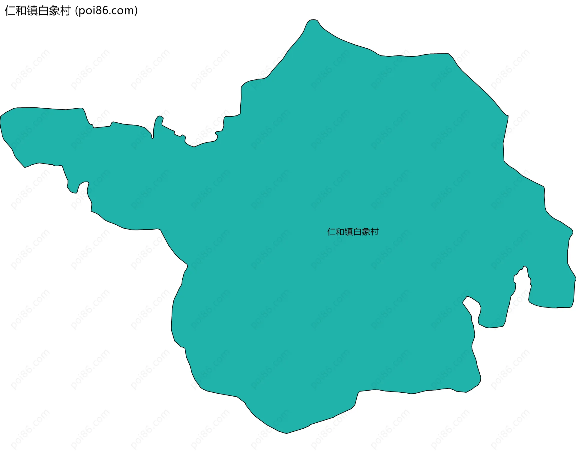 仁和镇白象村边界地图