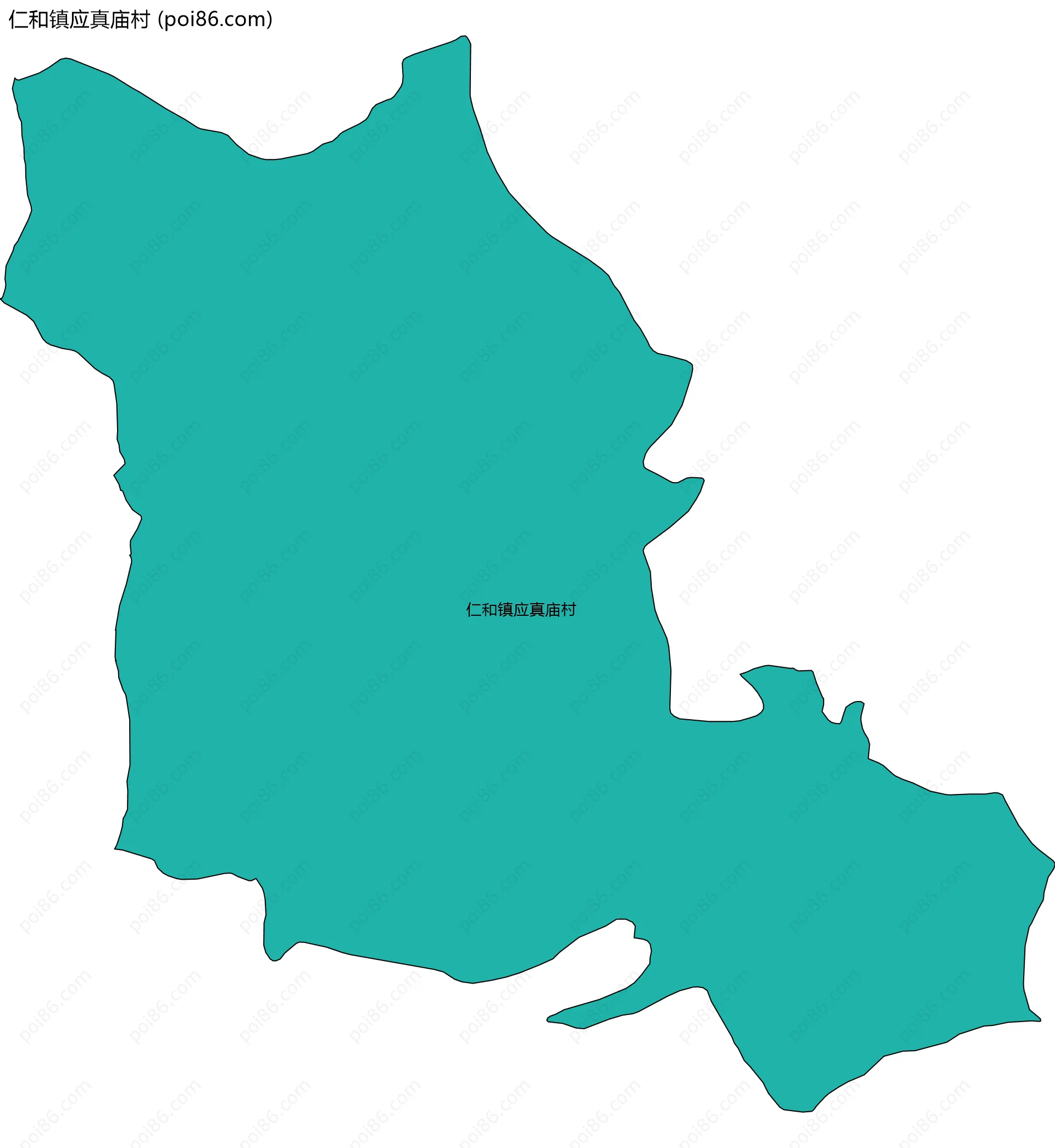 仁和镇应真庙村边界地图