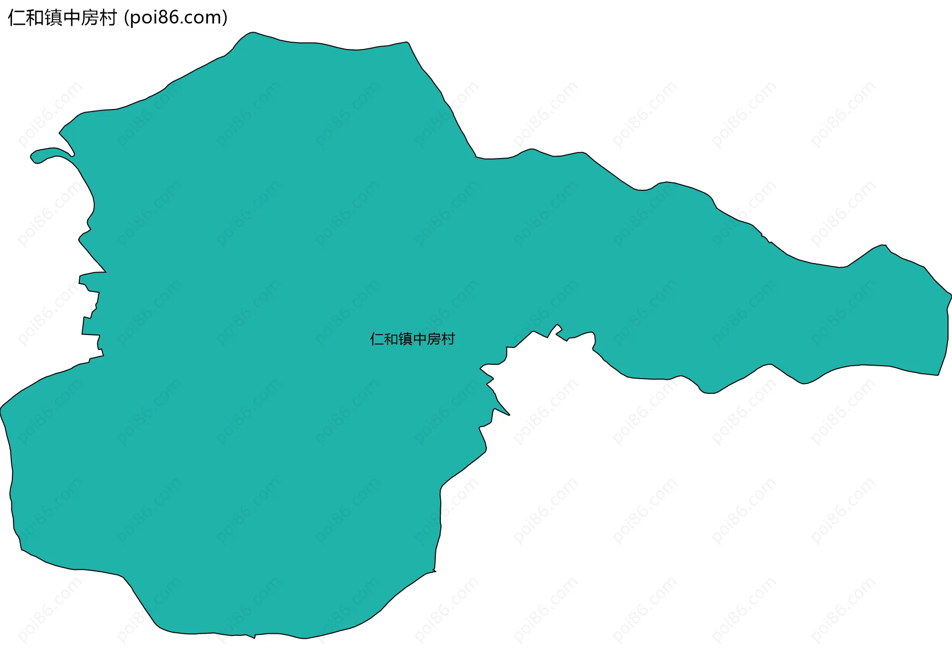 仁和镇中房村边界地图