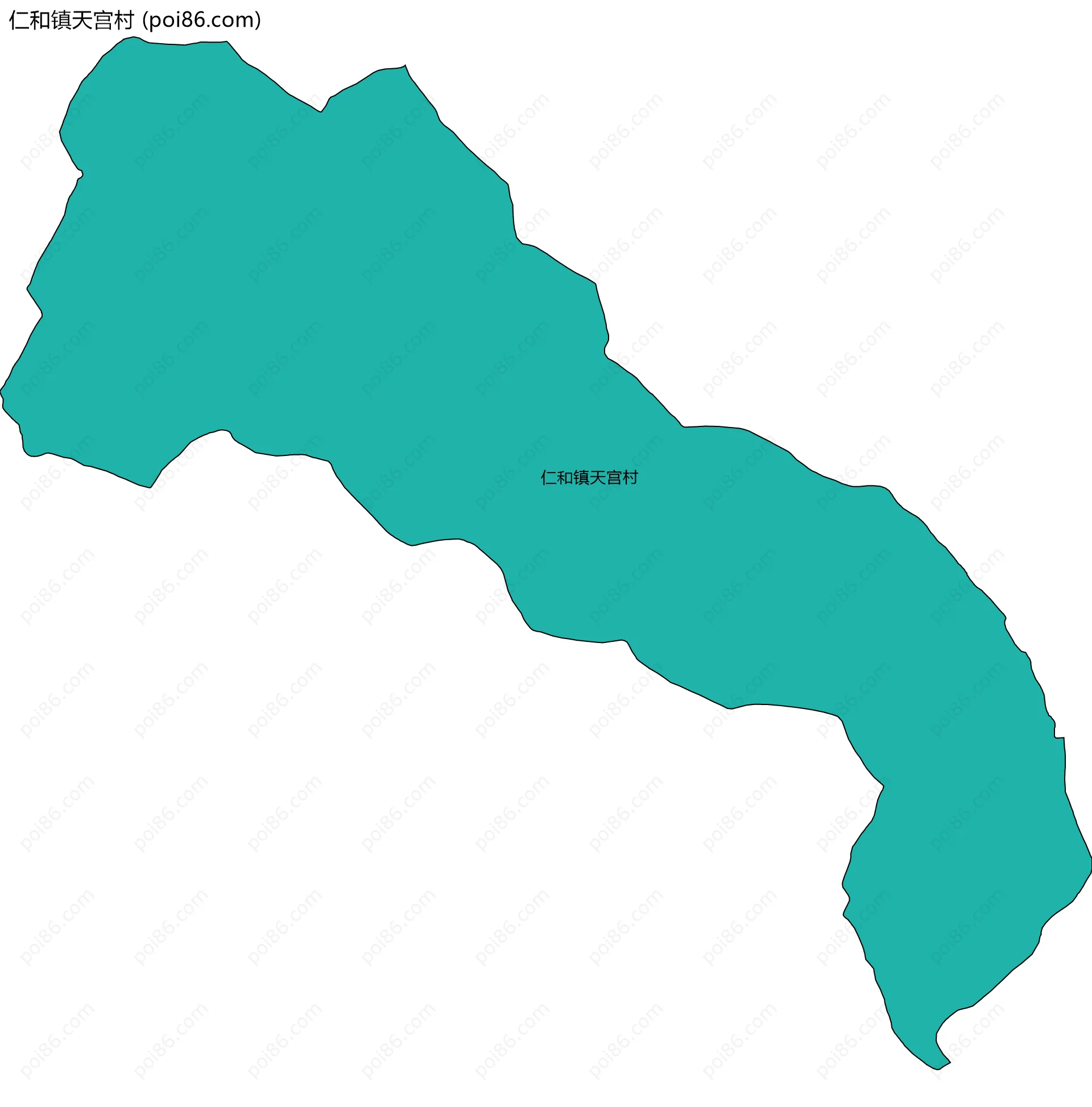 仁和镇天宫村边界地图