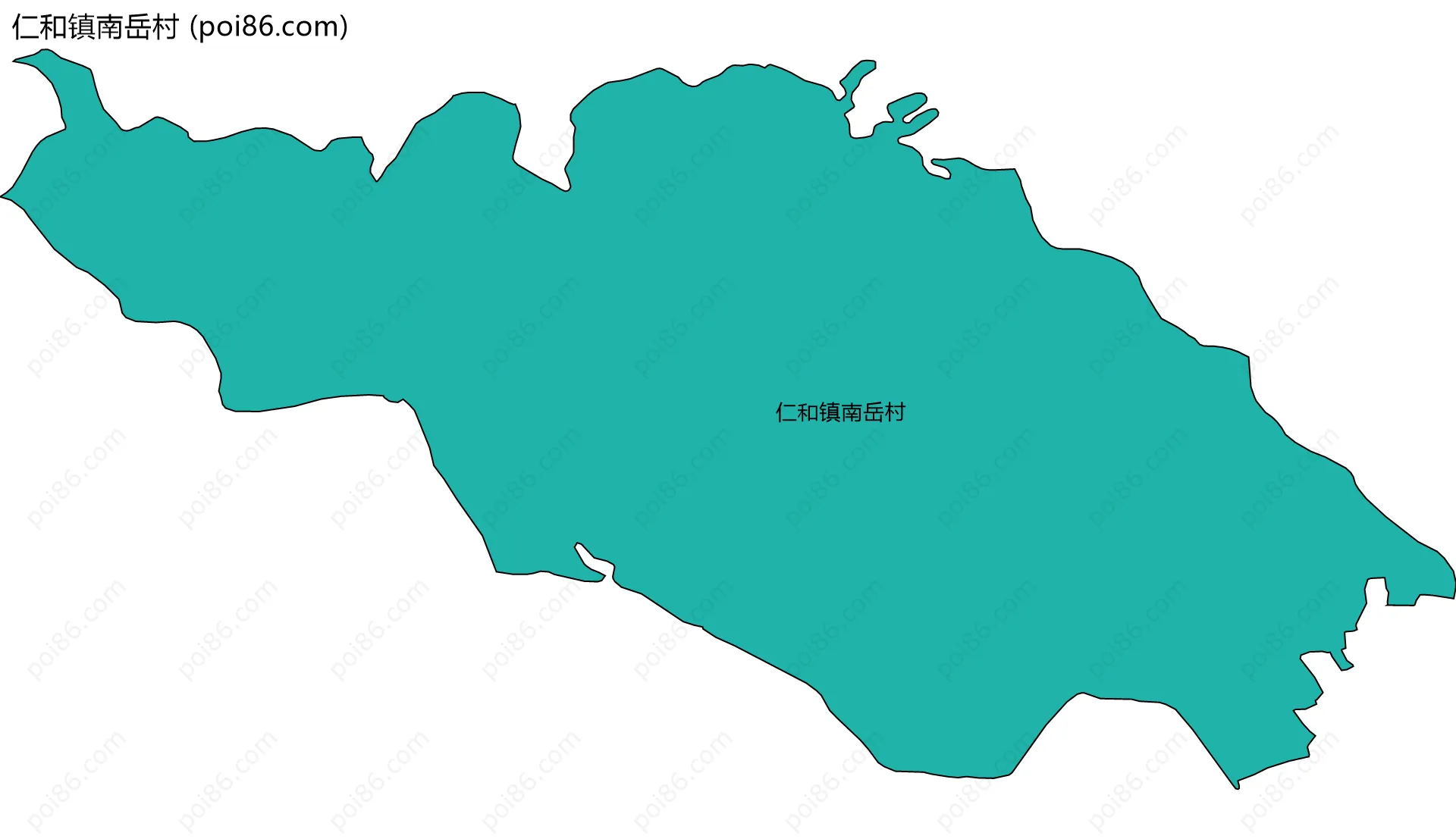 仁和镇南岳村边界地图