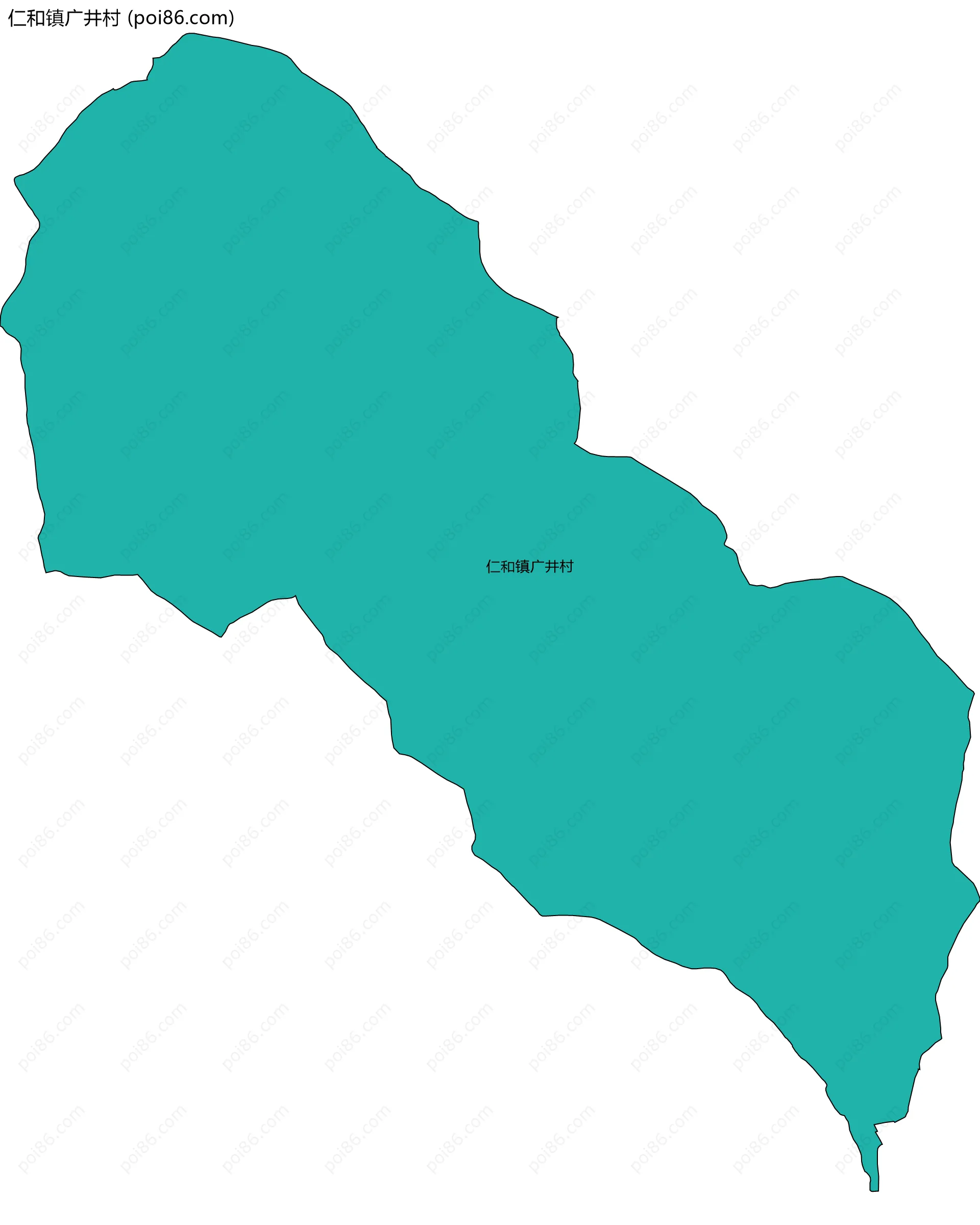 仁和镇广井村边界地图