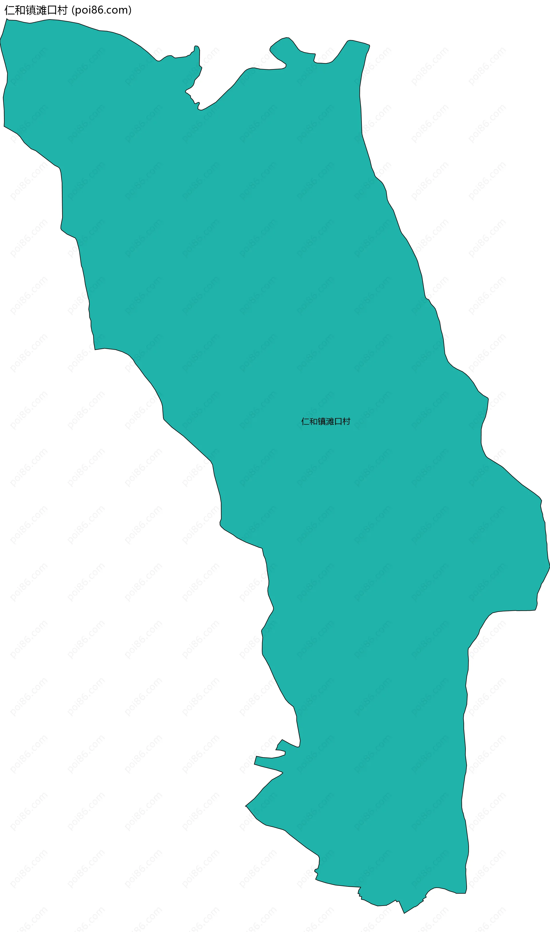 仁和镇滩口村边界地图