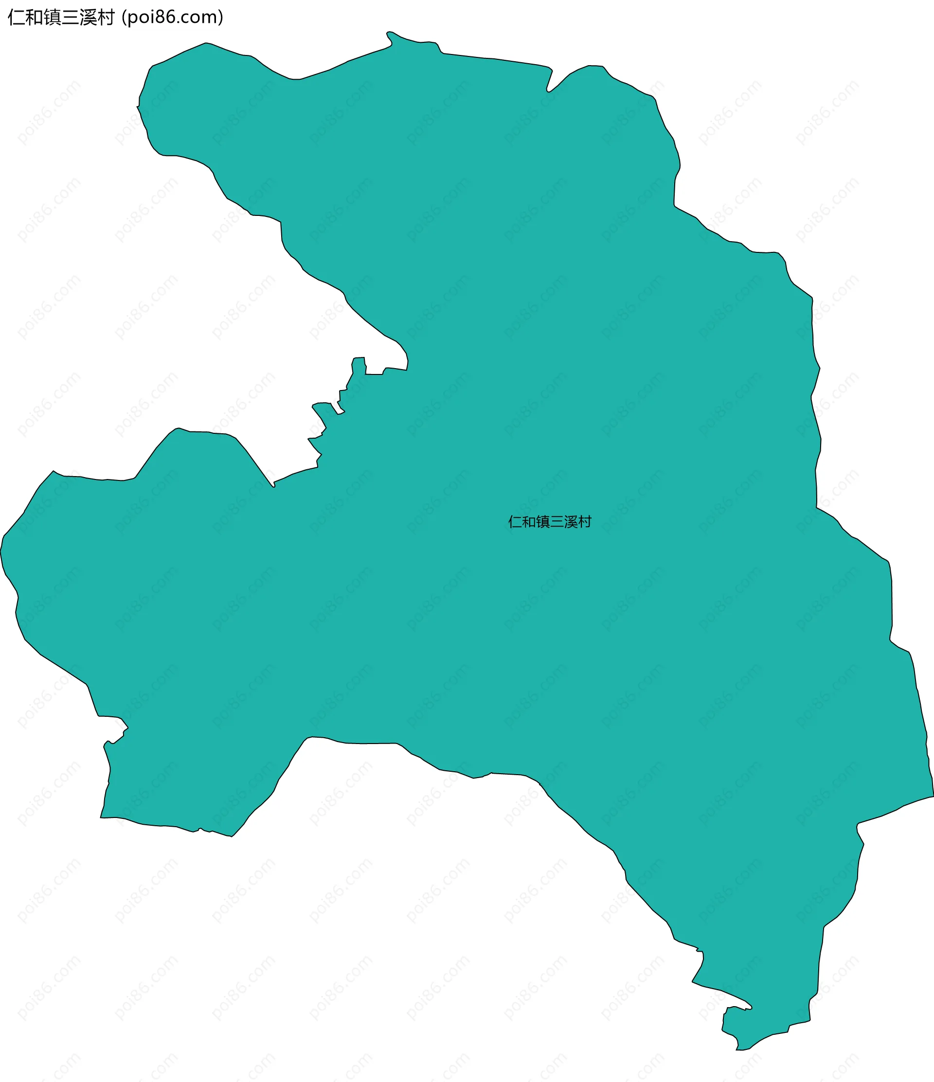 仁和镇三溪村边界地图