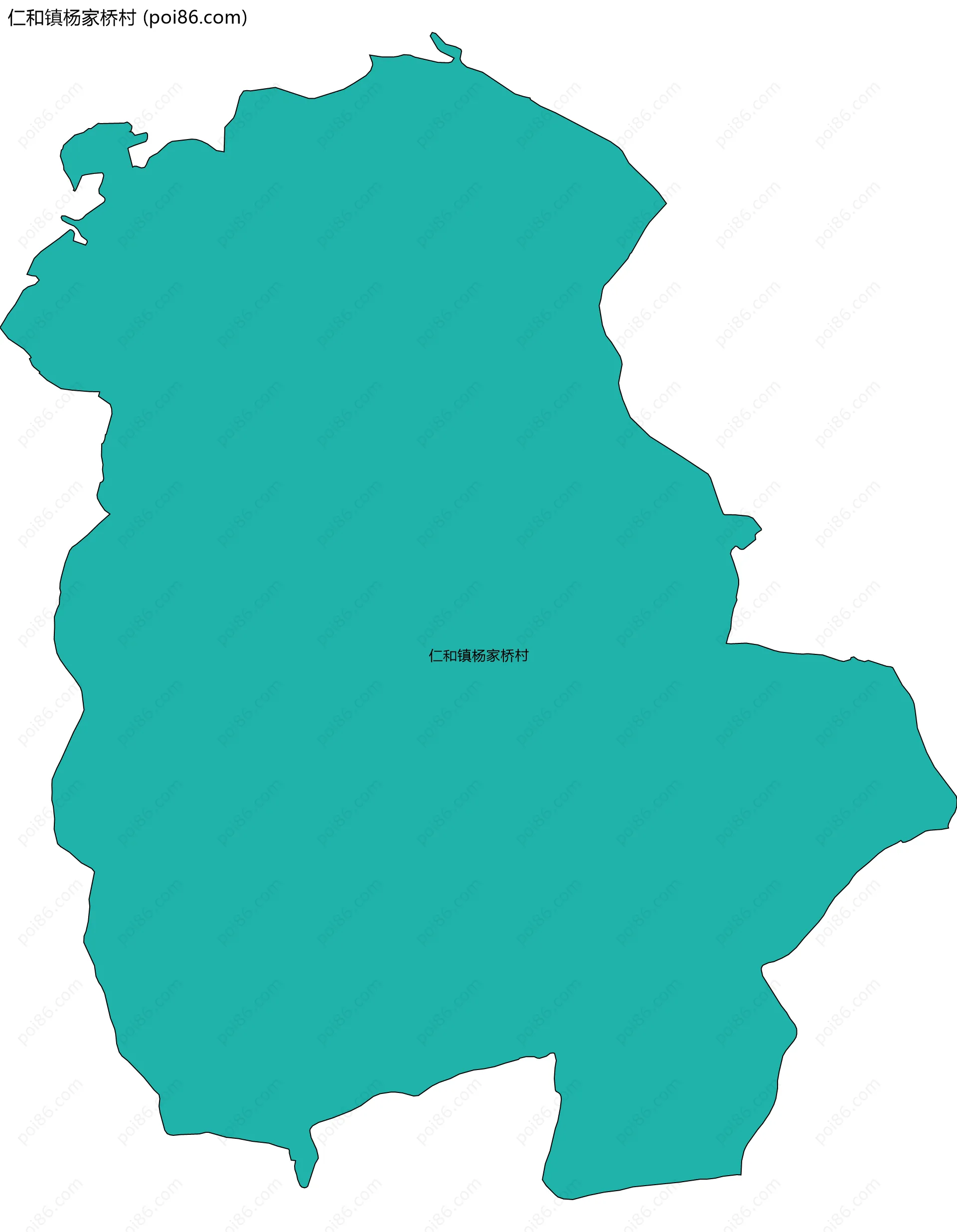 仁和镇杨家桥村边界地图