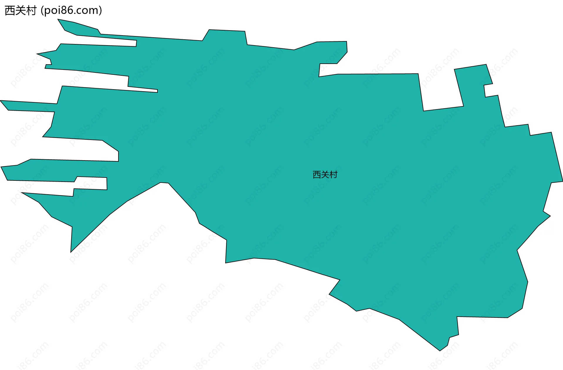 西关村边界地图