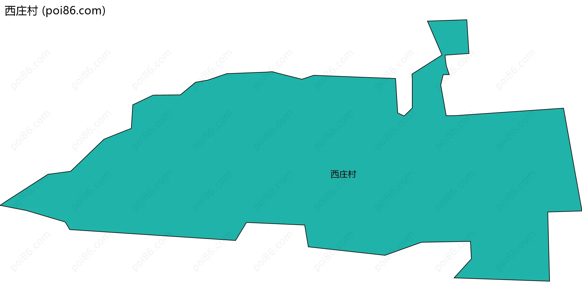 西庄村边界地图