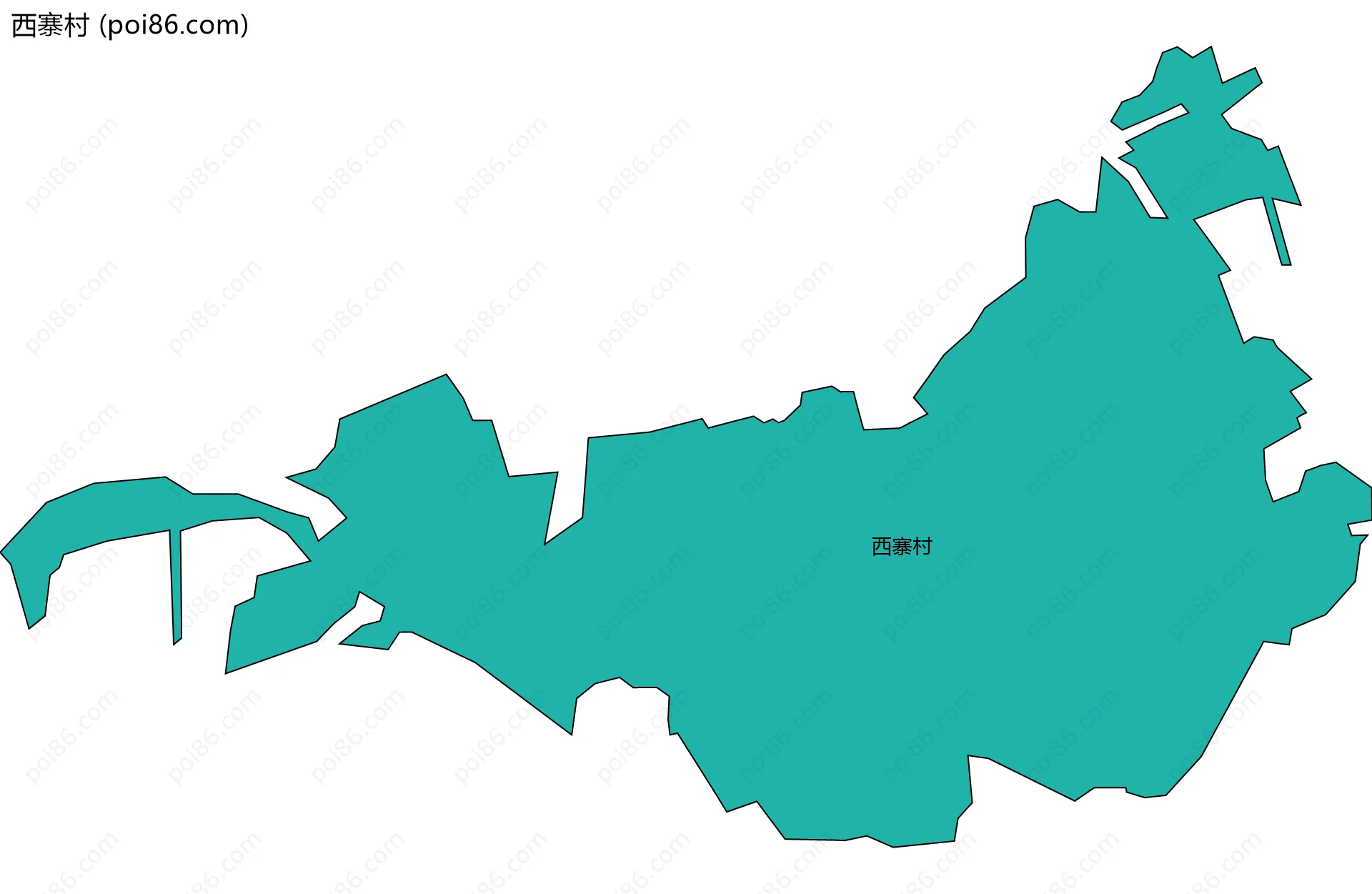 西寨村边界地图