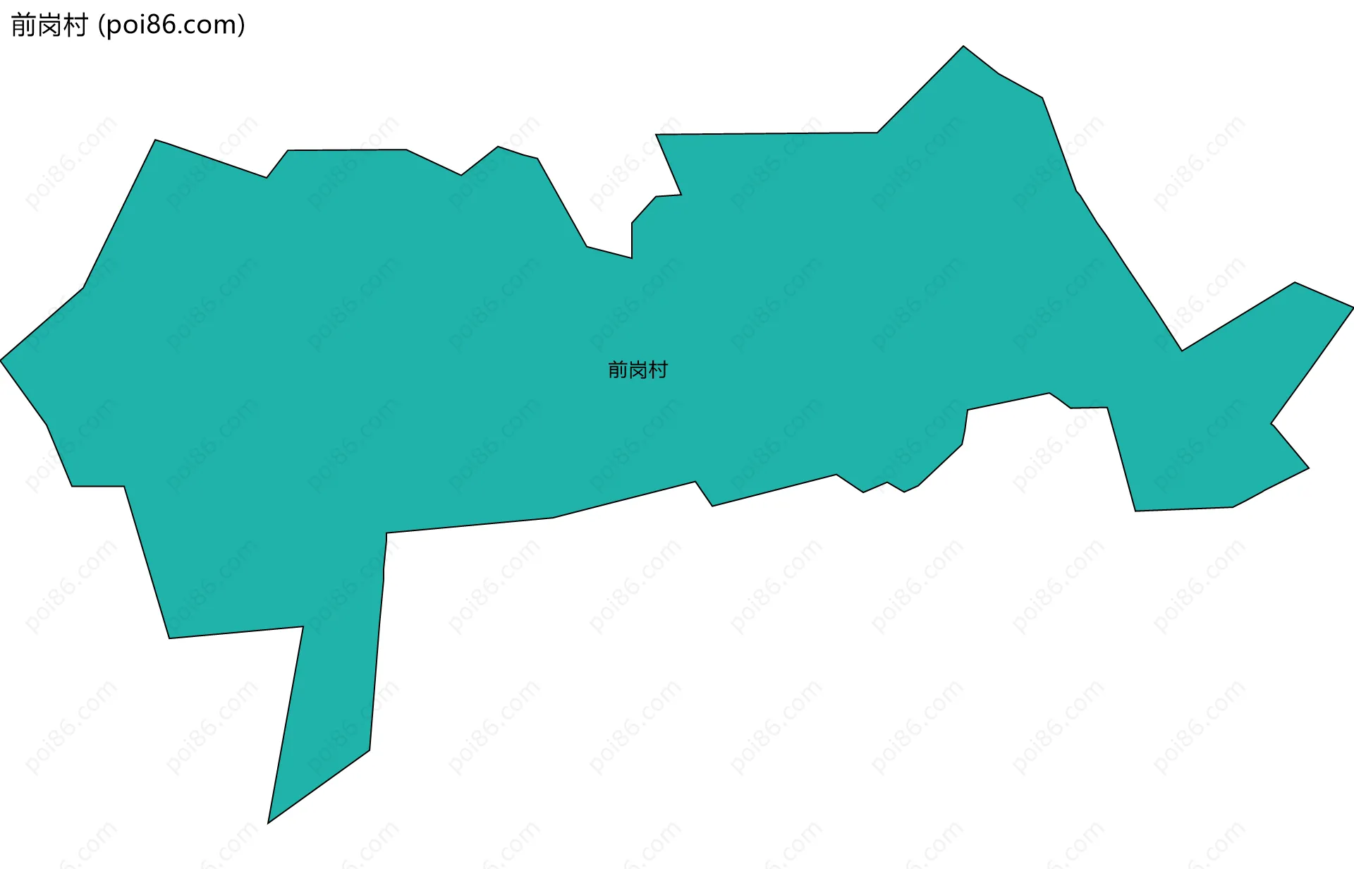 前岗村边界地图