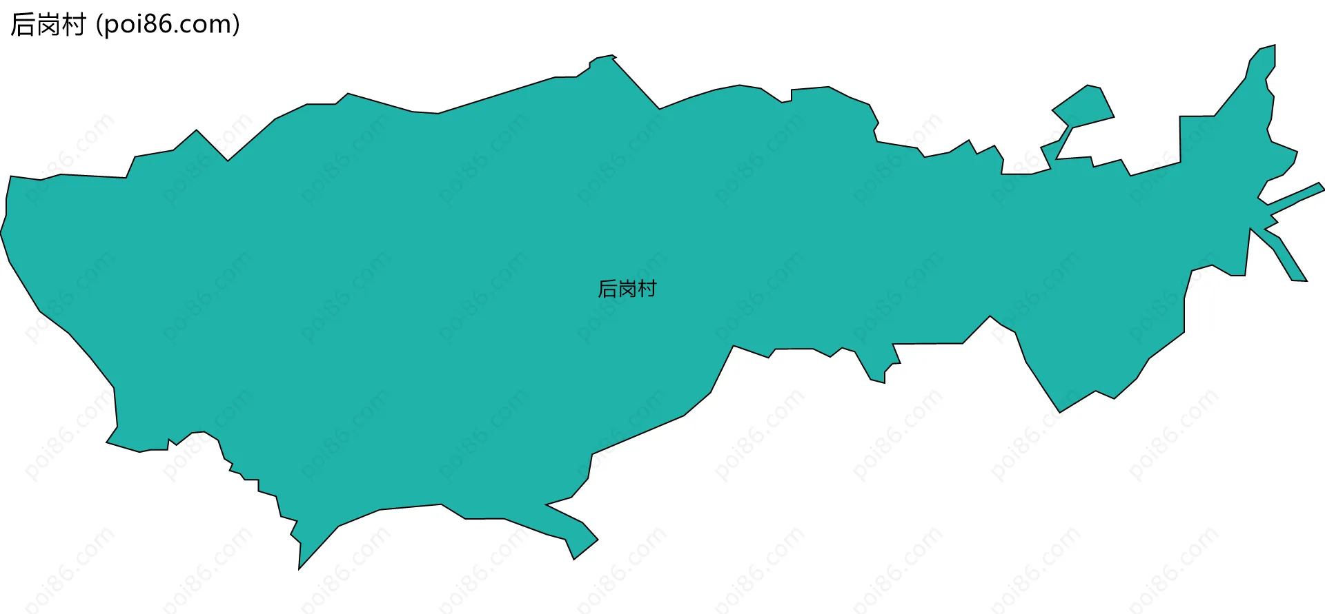 后岗村边界地图