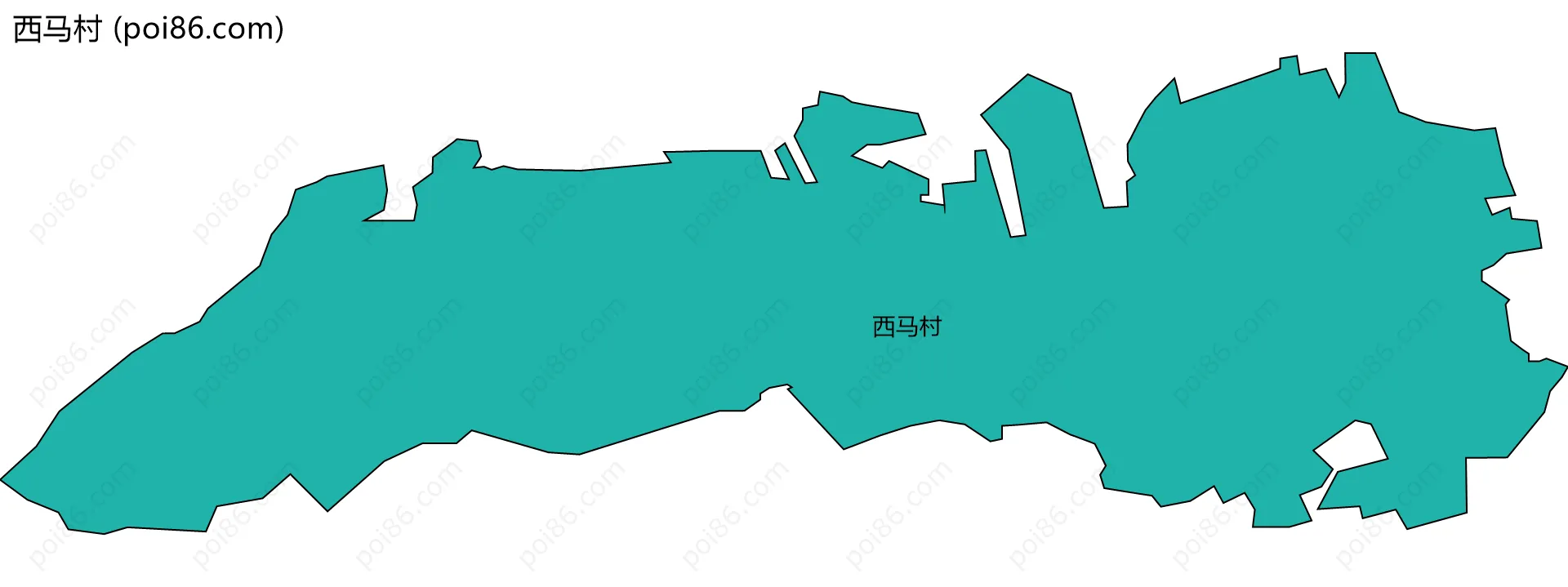 西马村边界地图