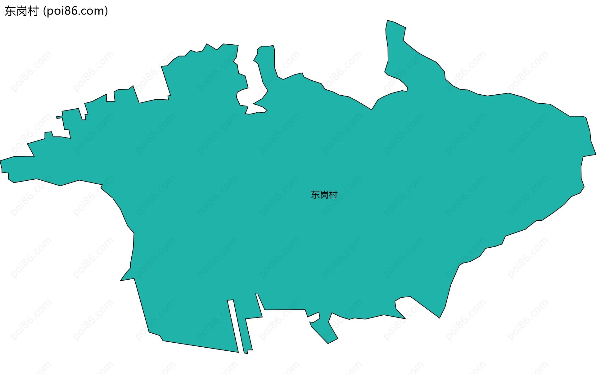 东岗村边界地图