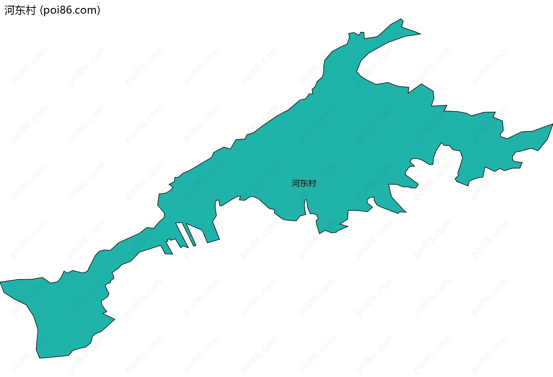 河东村边界地图