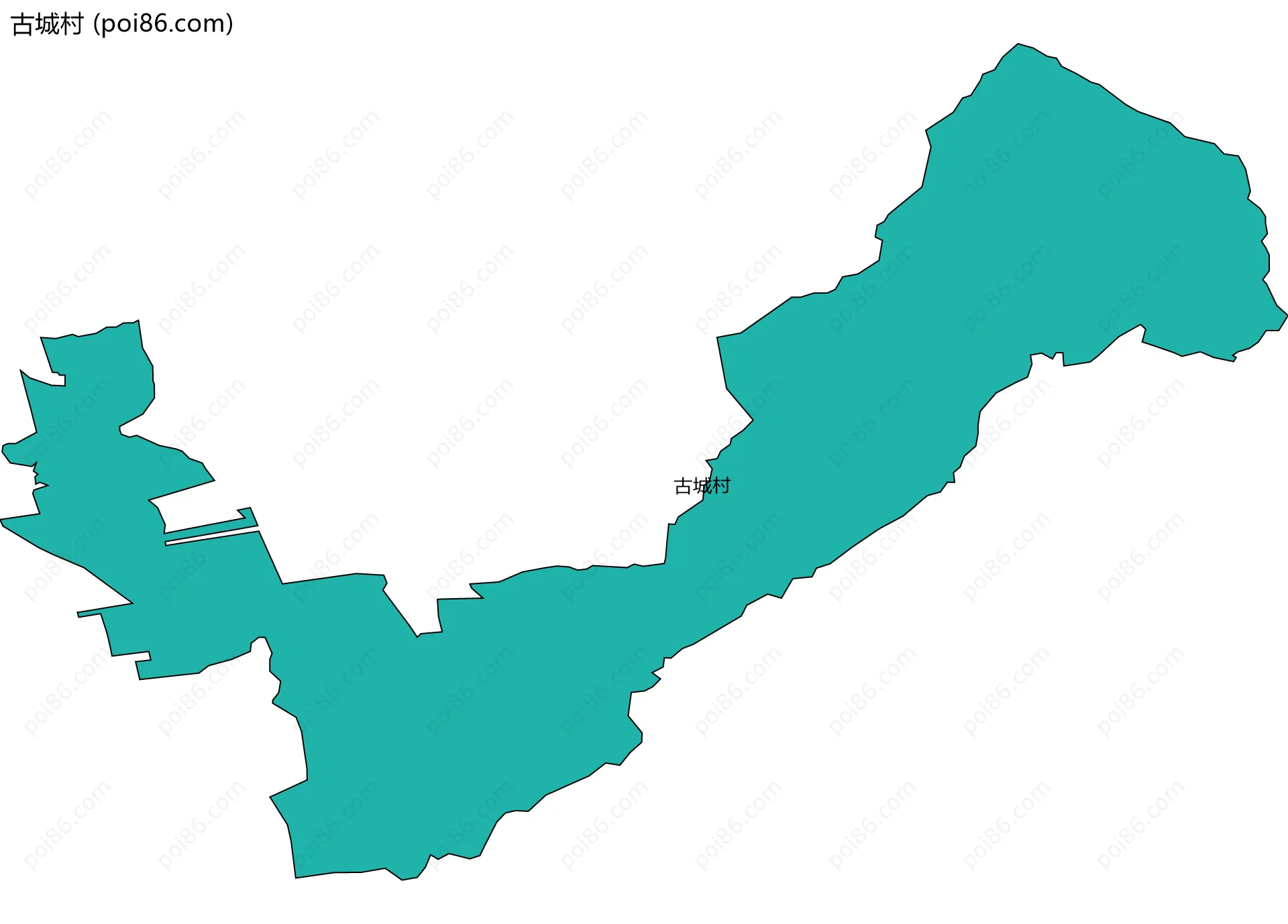 古城村边界地图