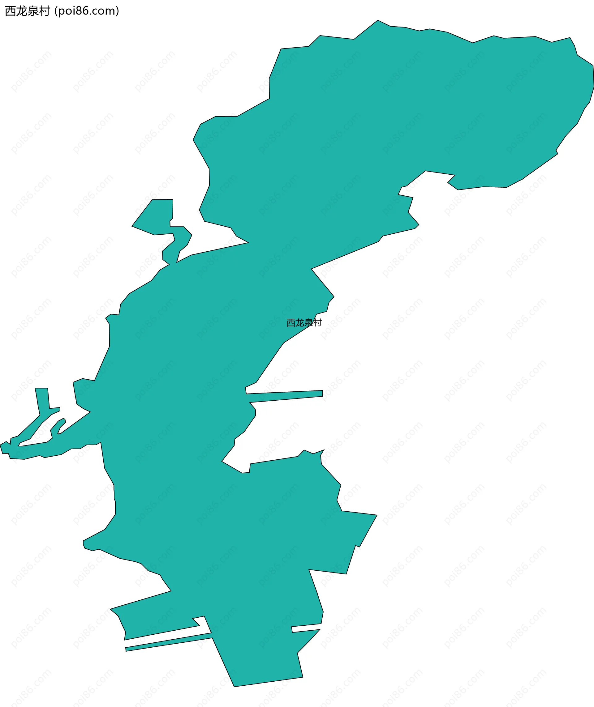 西龙泉村边界地图