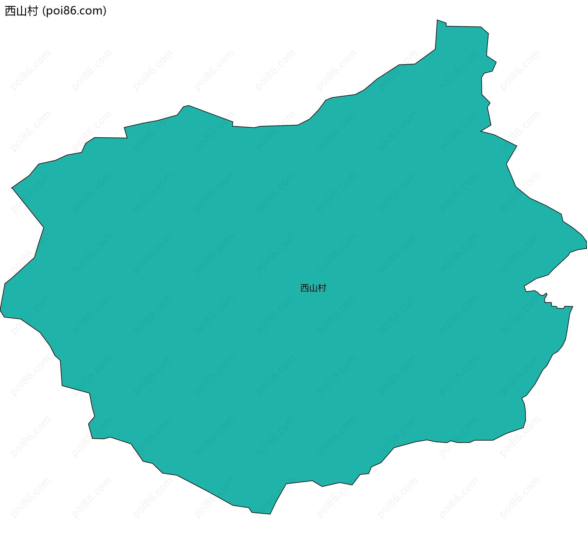西山村边界地图