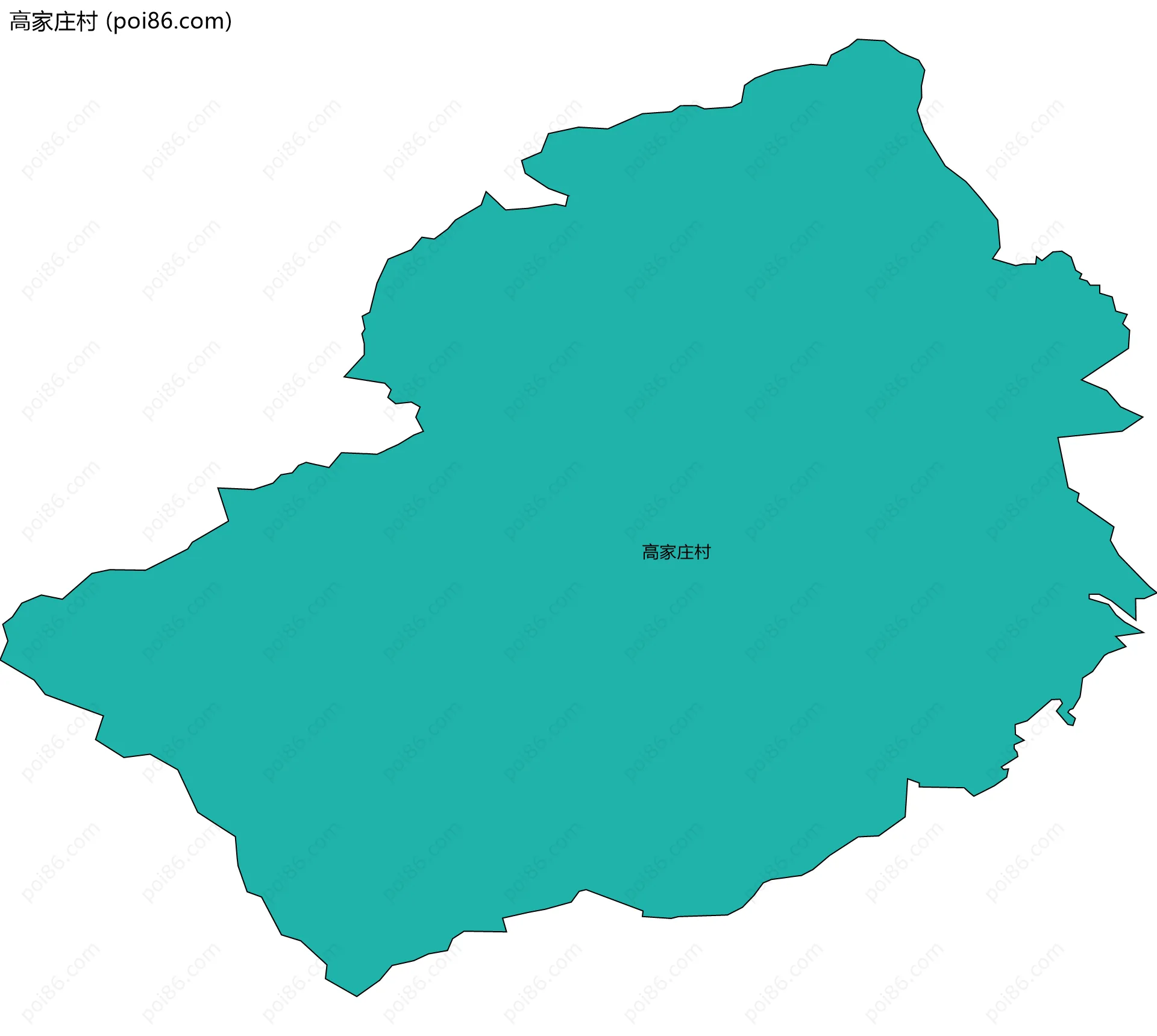 高家庄村边界地图
