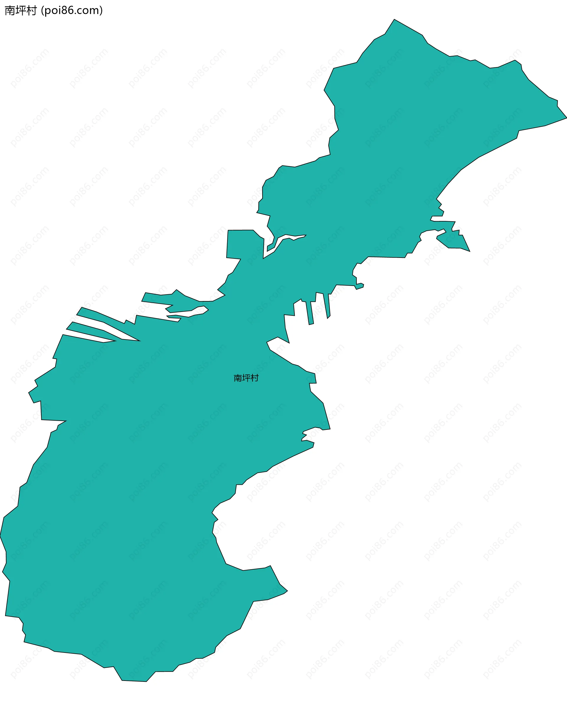 南坪村边界地图