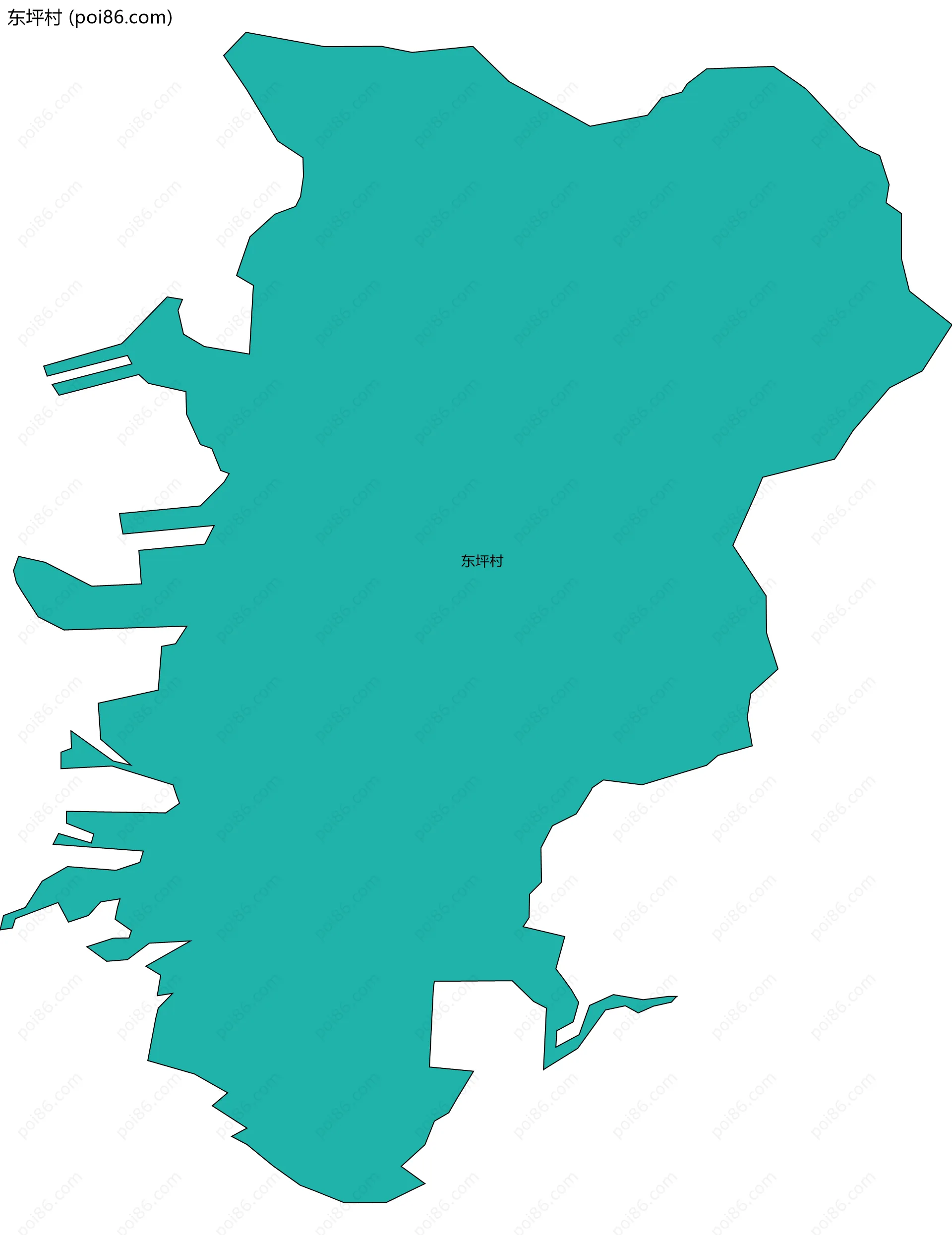 东坪村边界地图