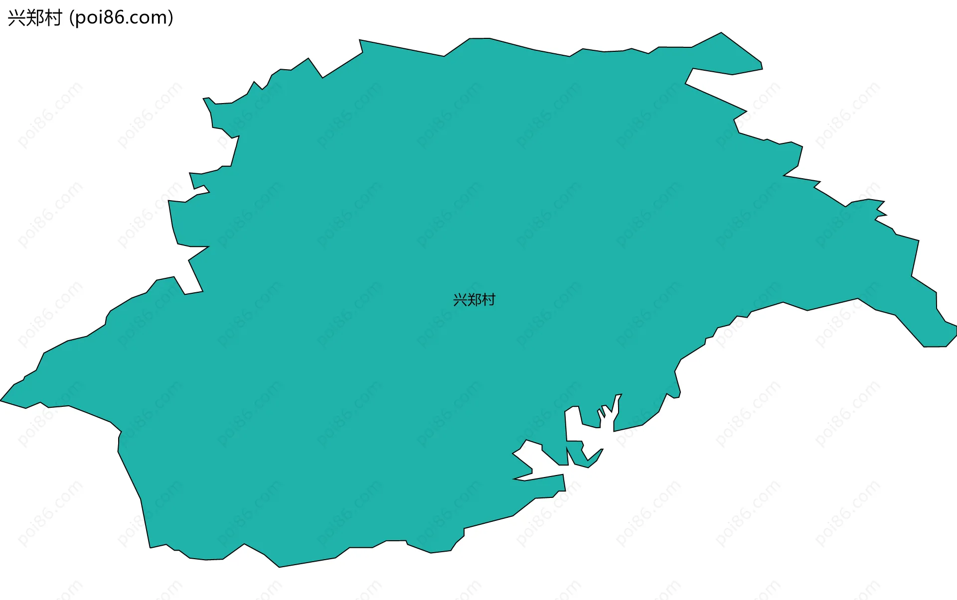 兴郑村边界地图