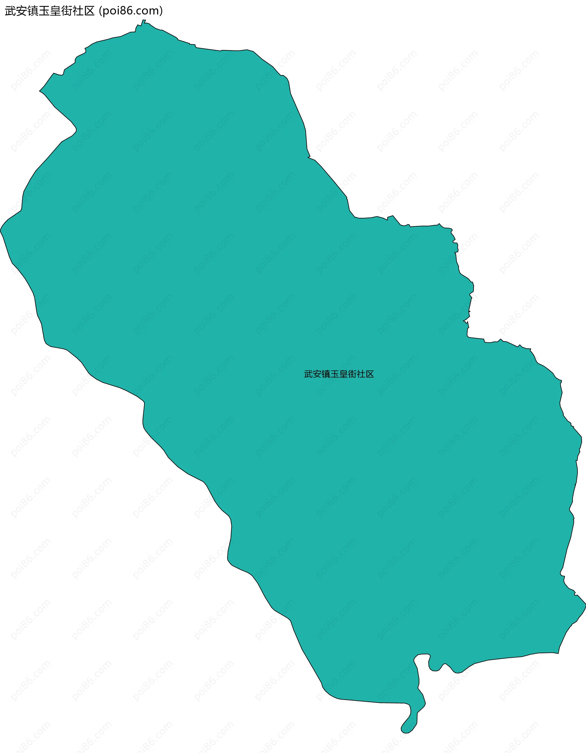 武安镇玉皇街社区边界地图