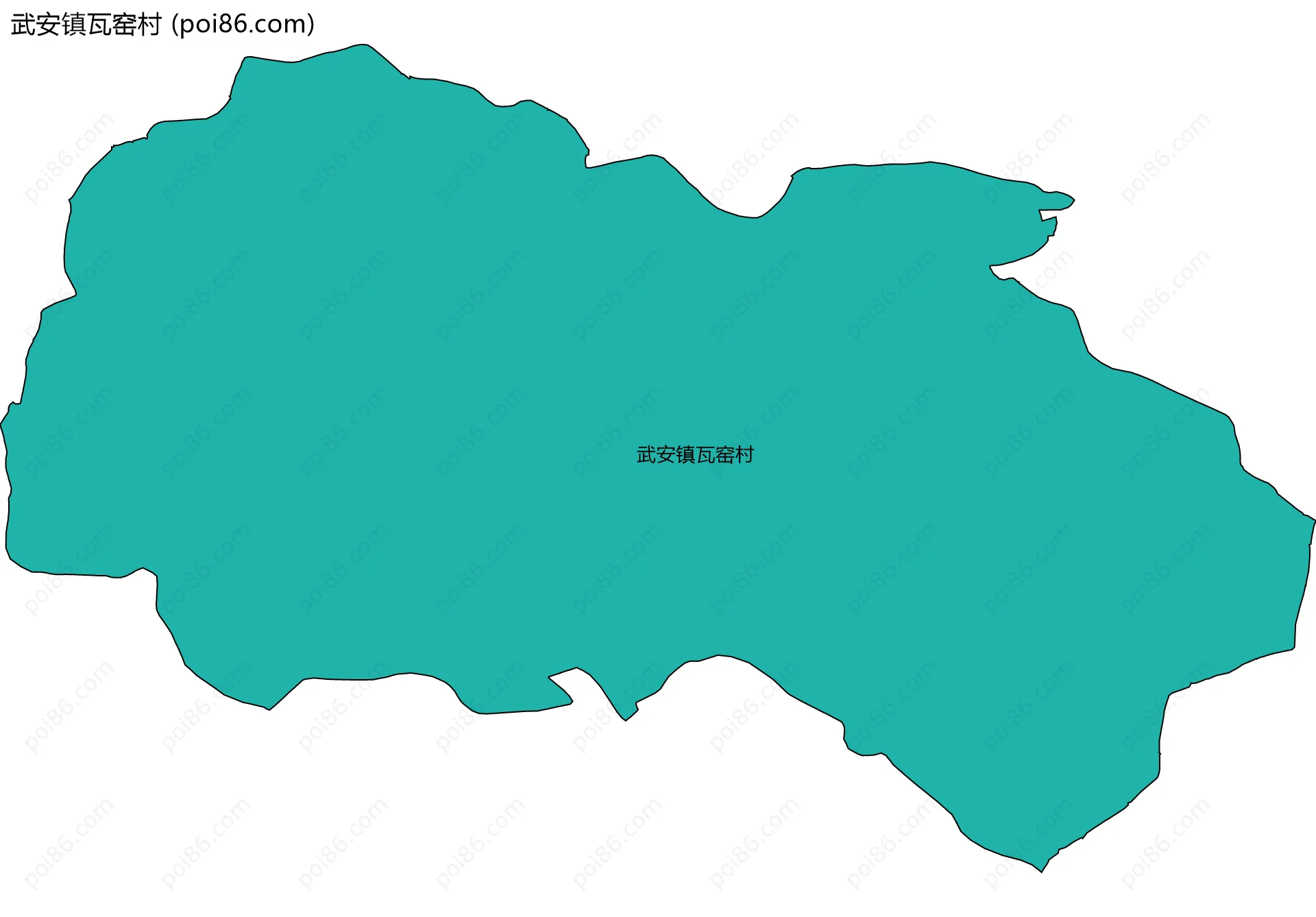 武安镇瓦窑村边界地图