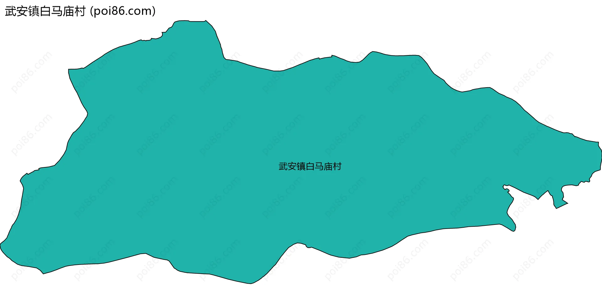 武安镇白马庙村边界地图