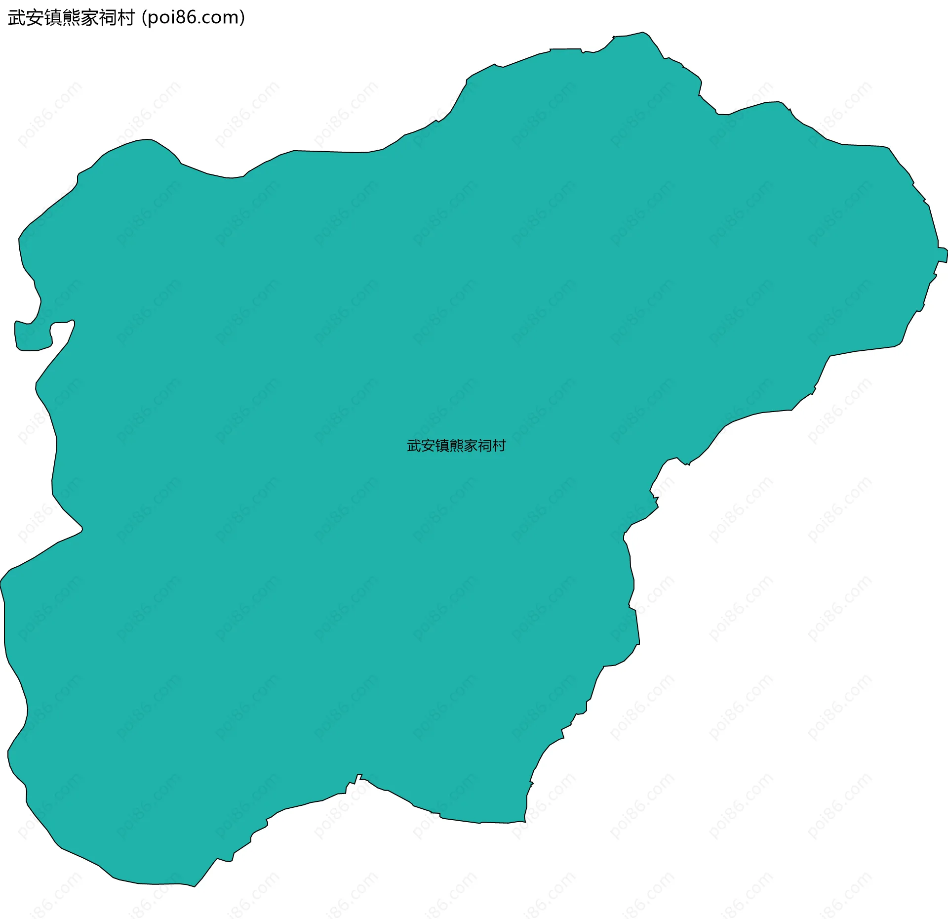 武安镇熊家祠村边界地图