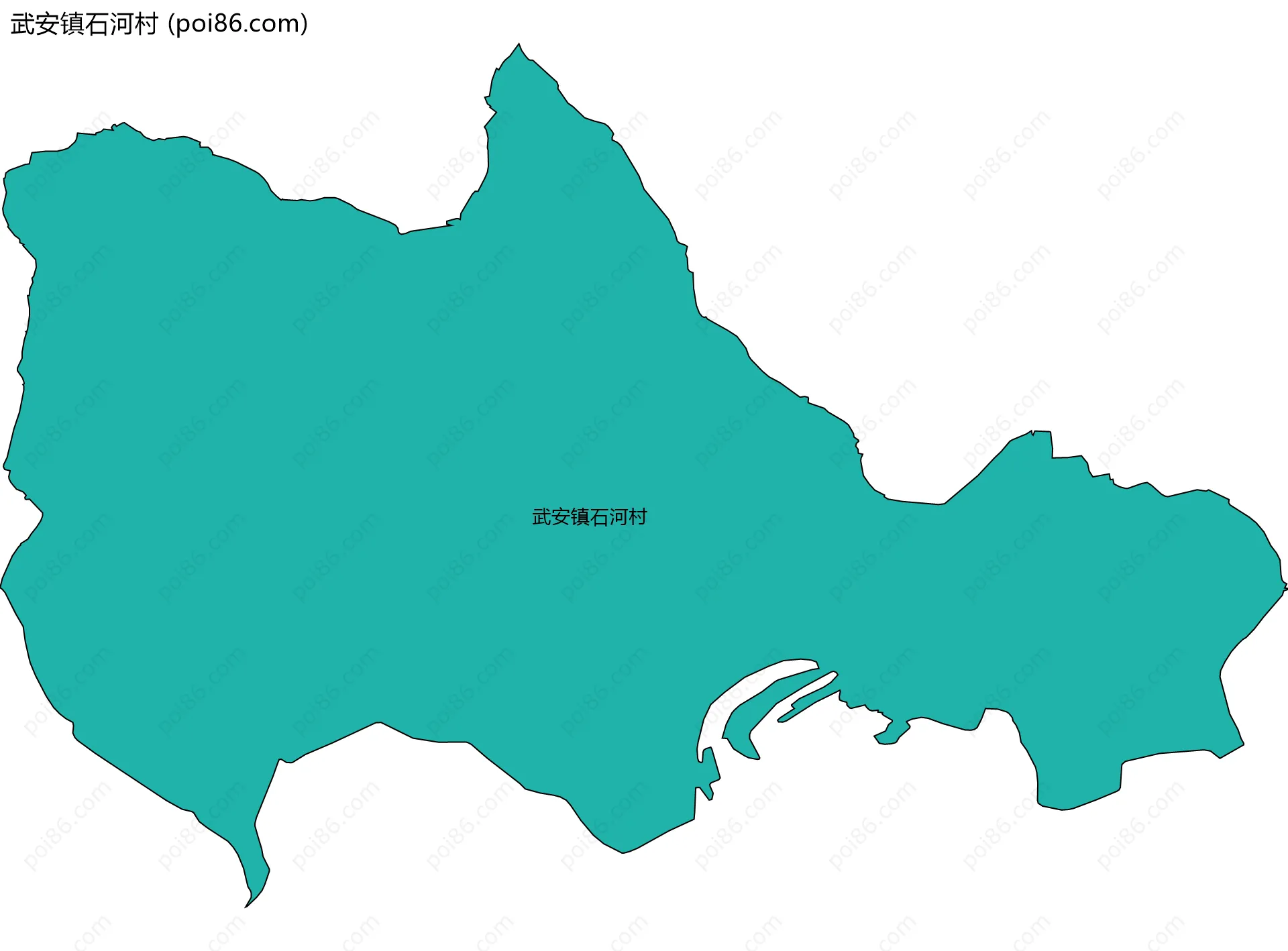 武安镇石河村边界地图