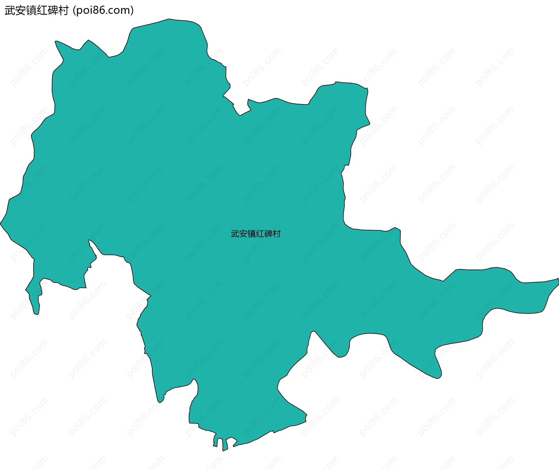 武安镇红碑村边界地图