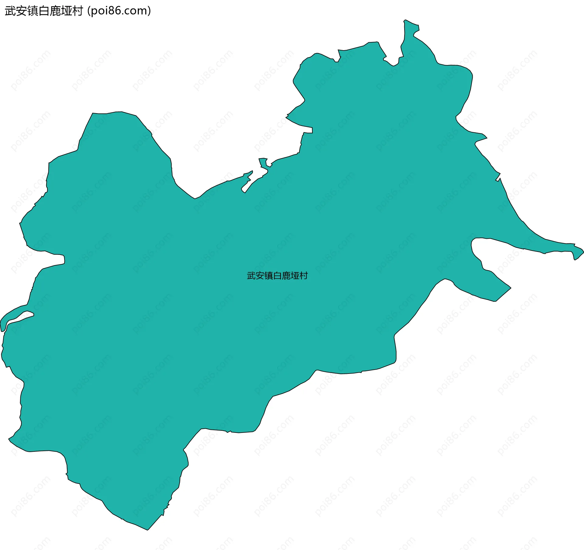 武安镇白鹿垭村边界地图