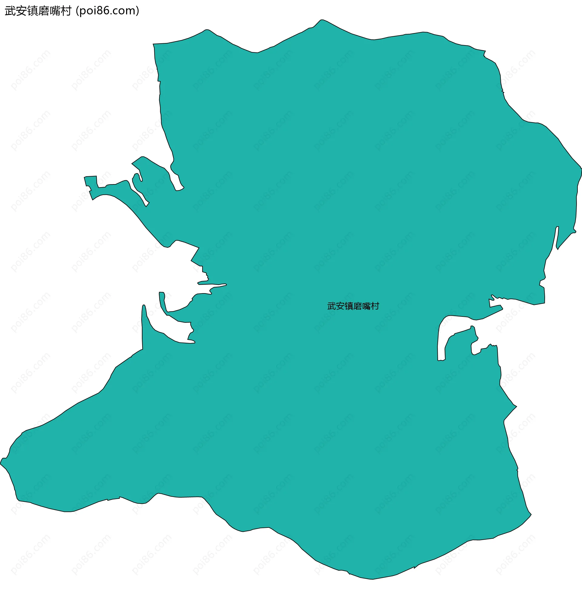 武安镇磨嘴村边界地图