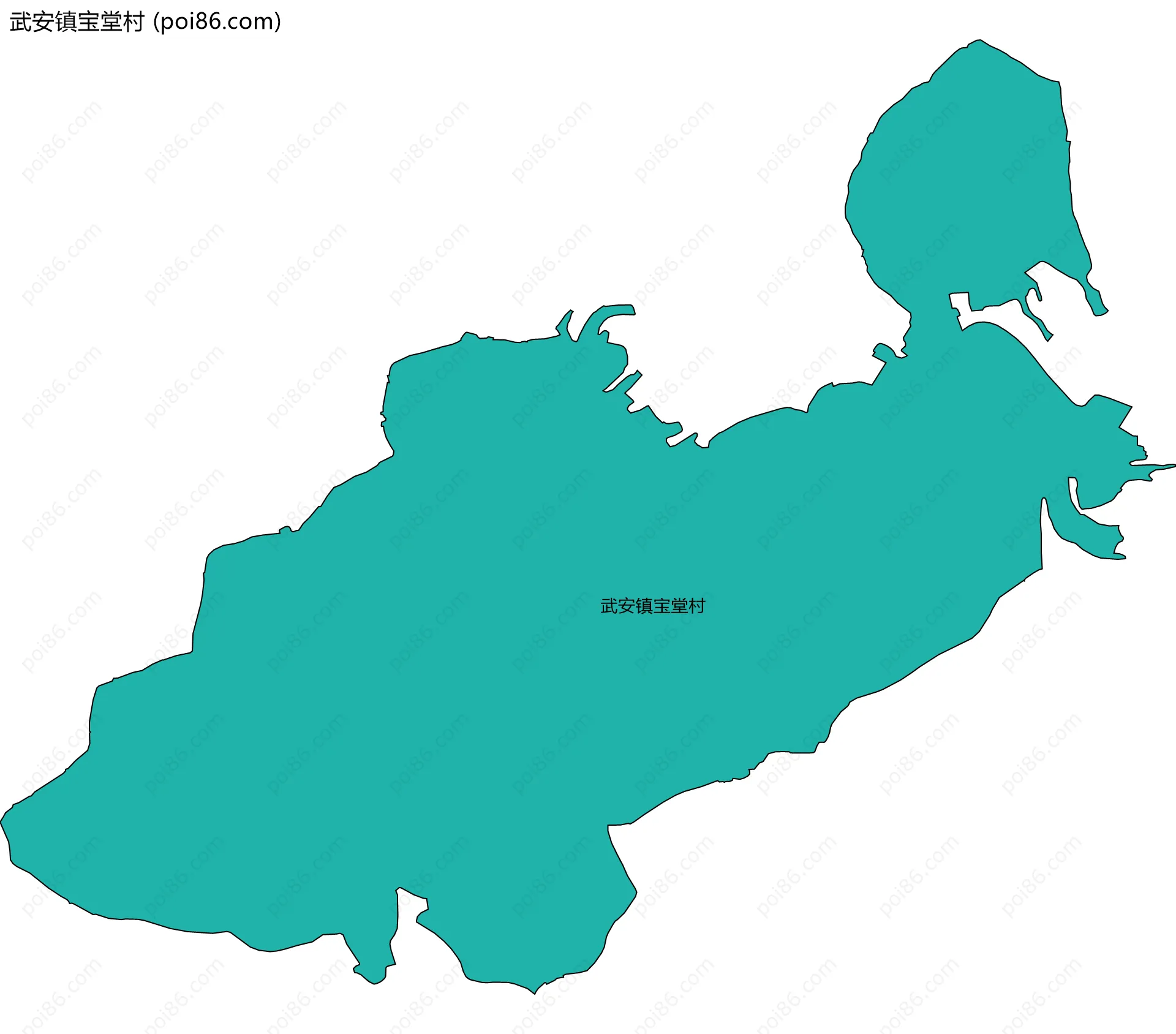 武安镇宝堂村边界地图