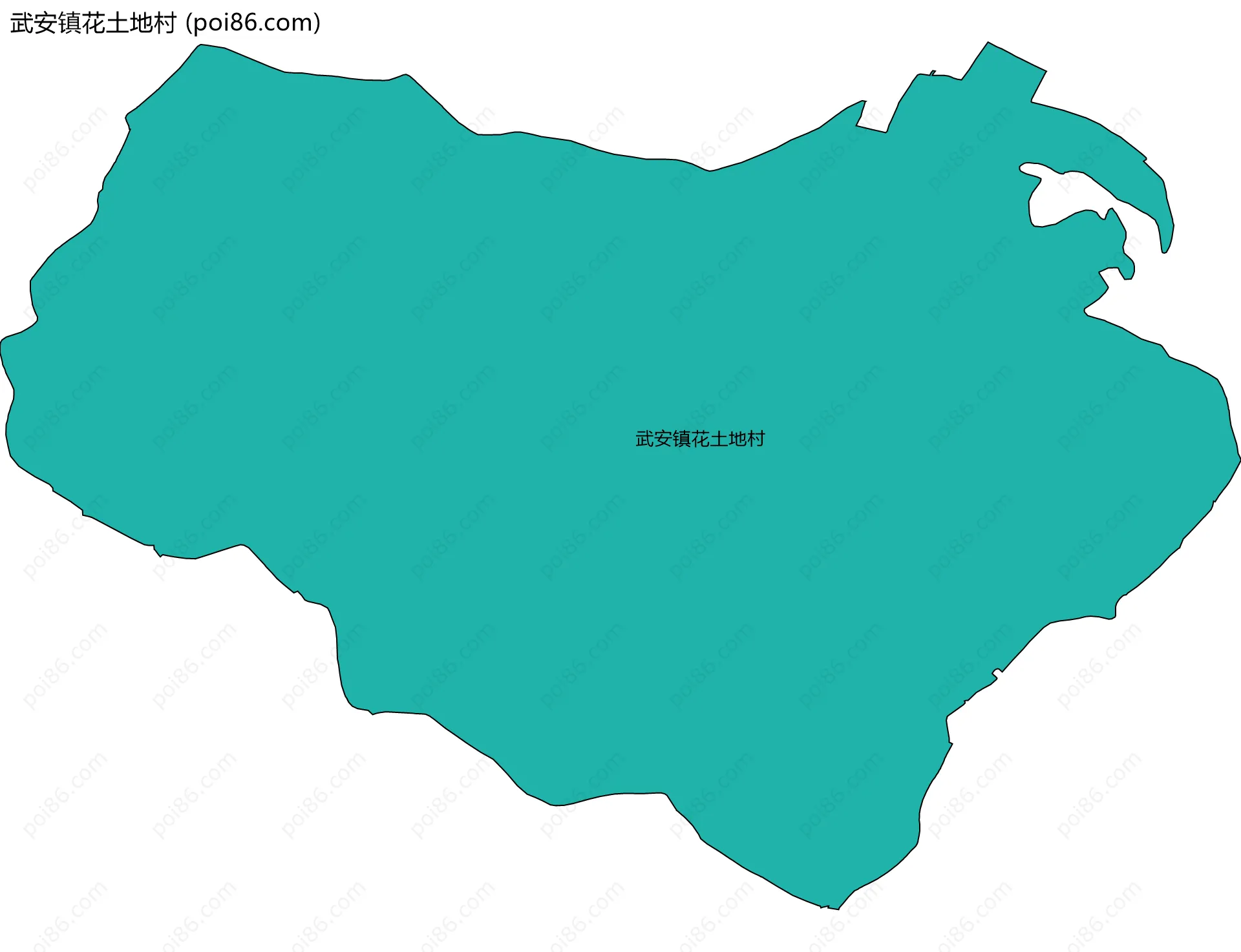 武安镇花土地村边界地图