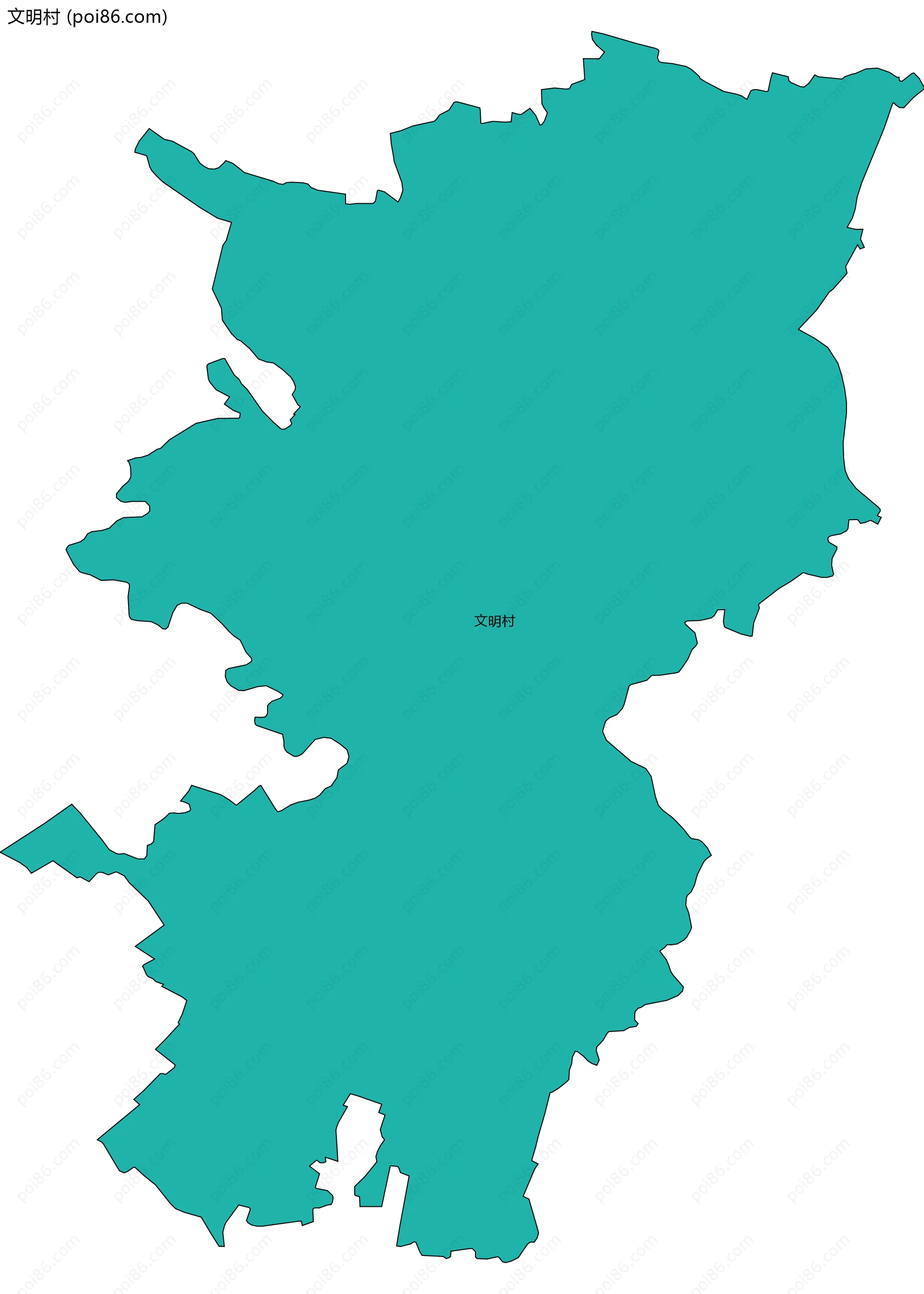 文明村边界地图