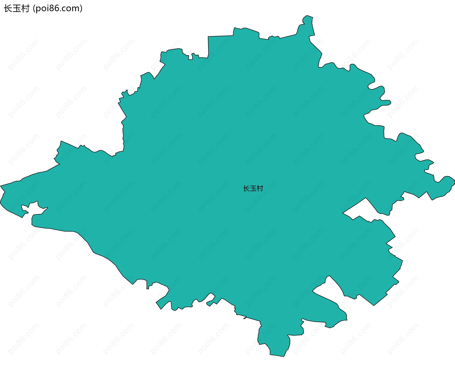 长玉村边界地图